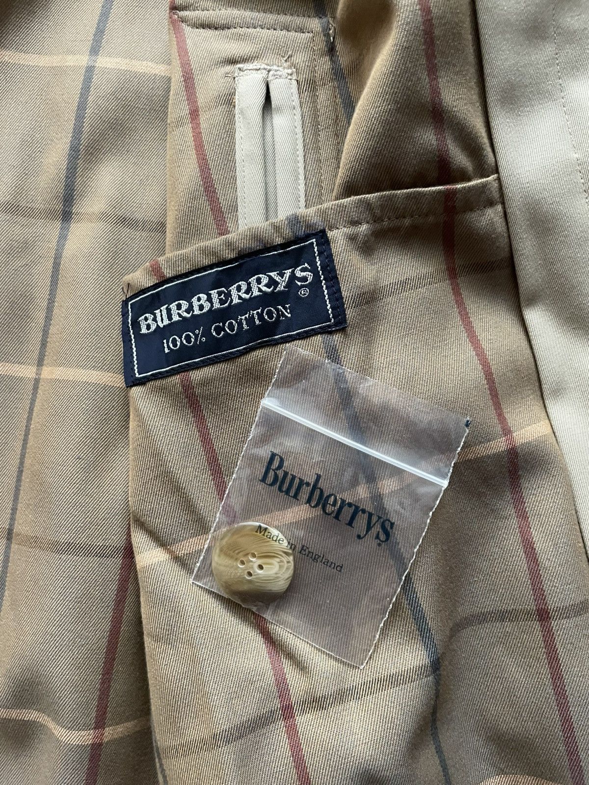 Burberry Vintage Burberrys Beige Men Trench Check Coat Size US L / EU 52-54 / 3 - 16 Thumbnail