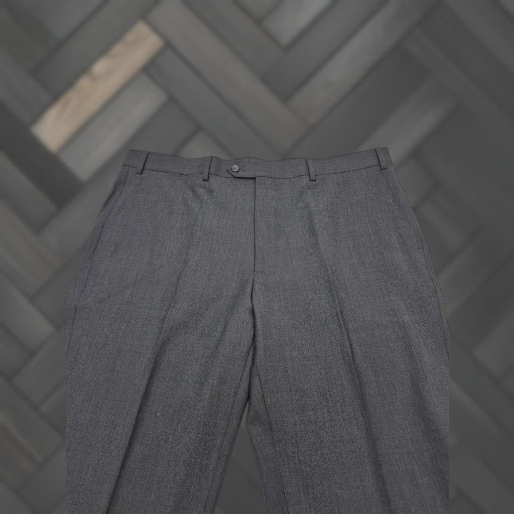 Vintage Giles & Jasper Pants Men 40x36 Gray Wool Stretch Flat Front Unhemmed NWT Size US 40 / EU 56 - 1 Thumbnail