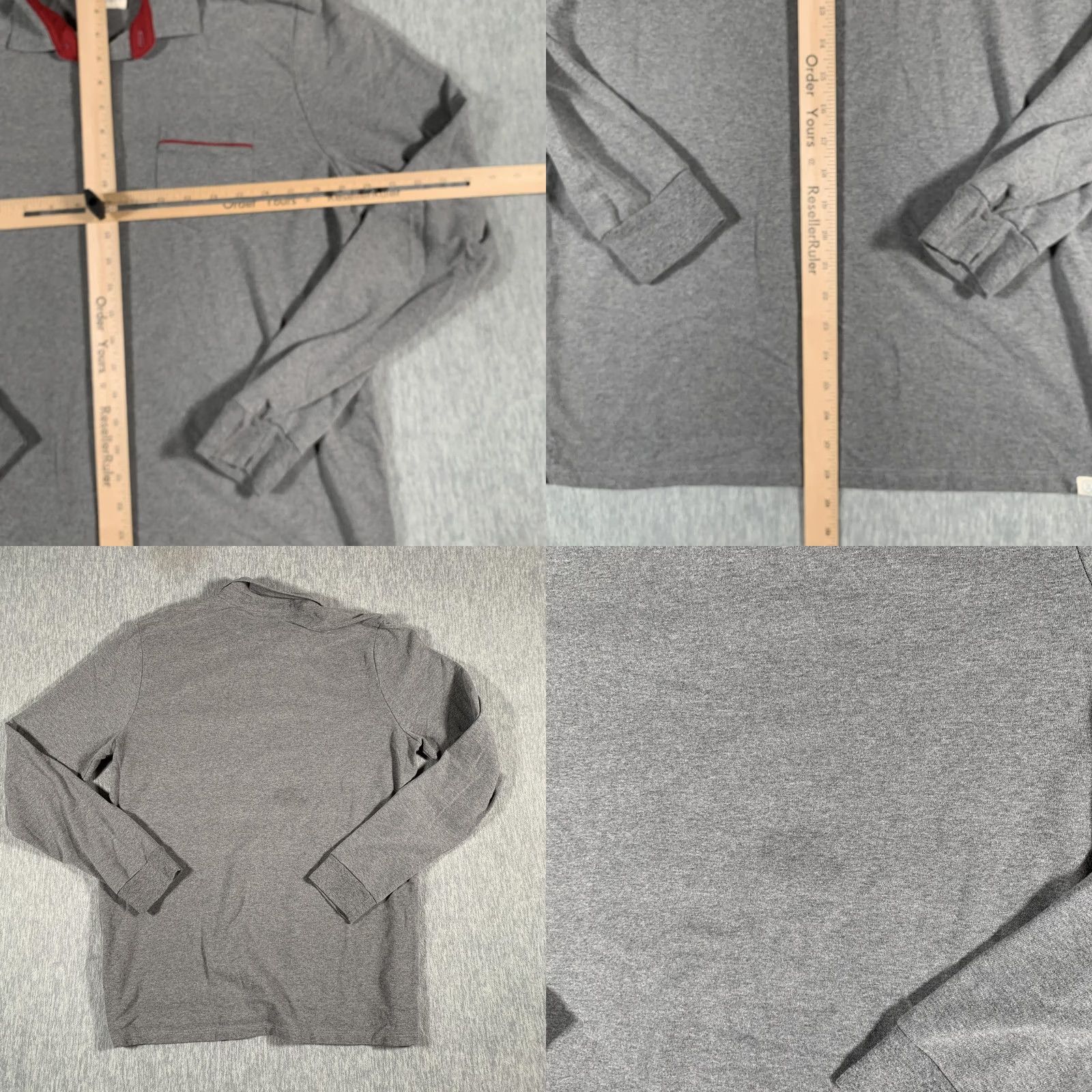 Marine Layer VINTAGE Marine Layer Re-Spun Polo Shirt Mens Large Gray Long Sleeve Pocket Casual Size US L / EU 52-54 / 3 - 8 Thumbnail