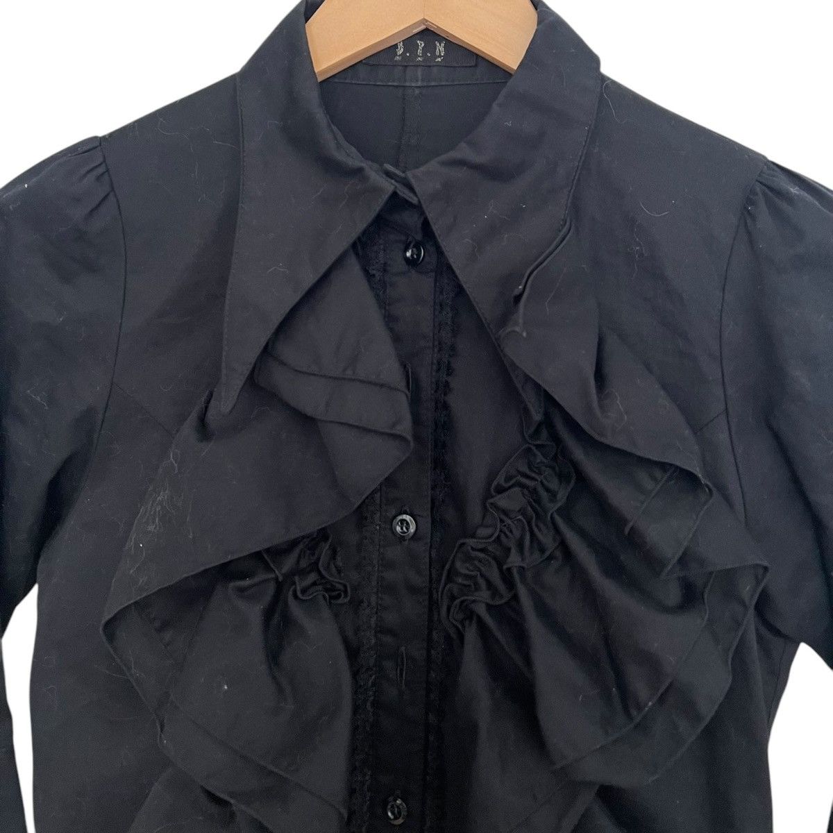 Japanese Brand Bpn ruffle button shirt Size S / US 4 / IT 40 - 2 Thumbnail