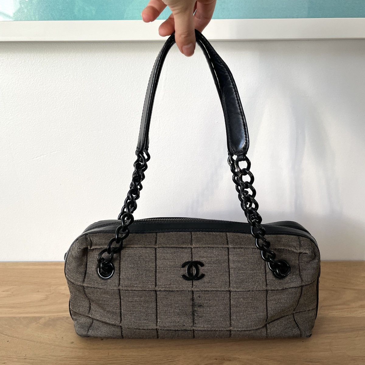Chanel Chanel Jersey Chocolate Bar Bowler Bag Size ONE SIZE - 3 Thumbnail