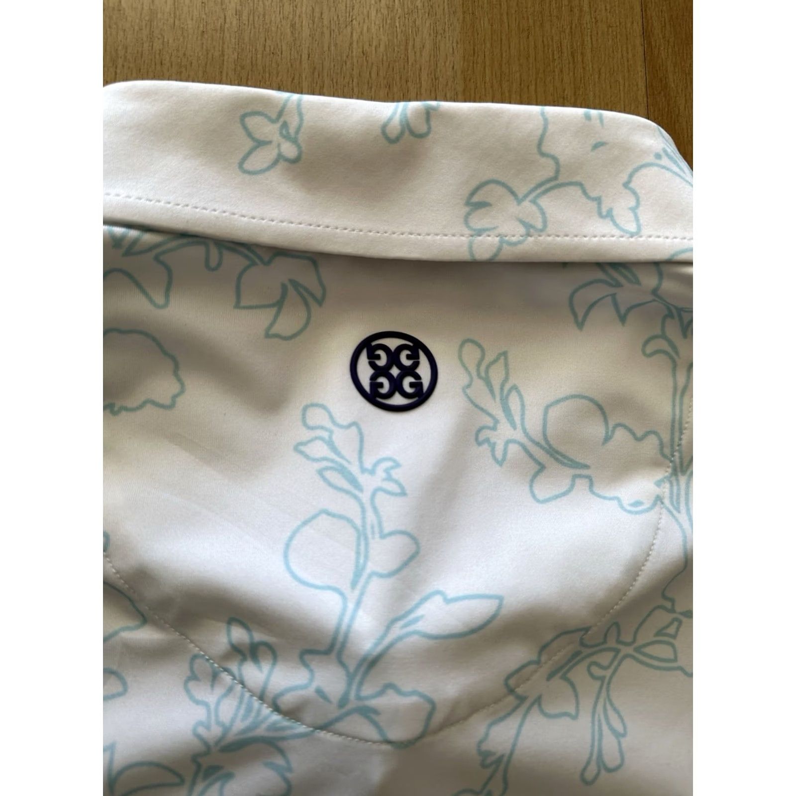 G/FORE G/Fore Polo Shirt Men White Floral Vines G4 Short Sleeve L Large Breathable Moisture Wicking Athletic Golf Shirt Size US L / EU 52-54 / 3 - 7 Thumbnail