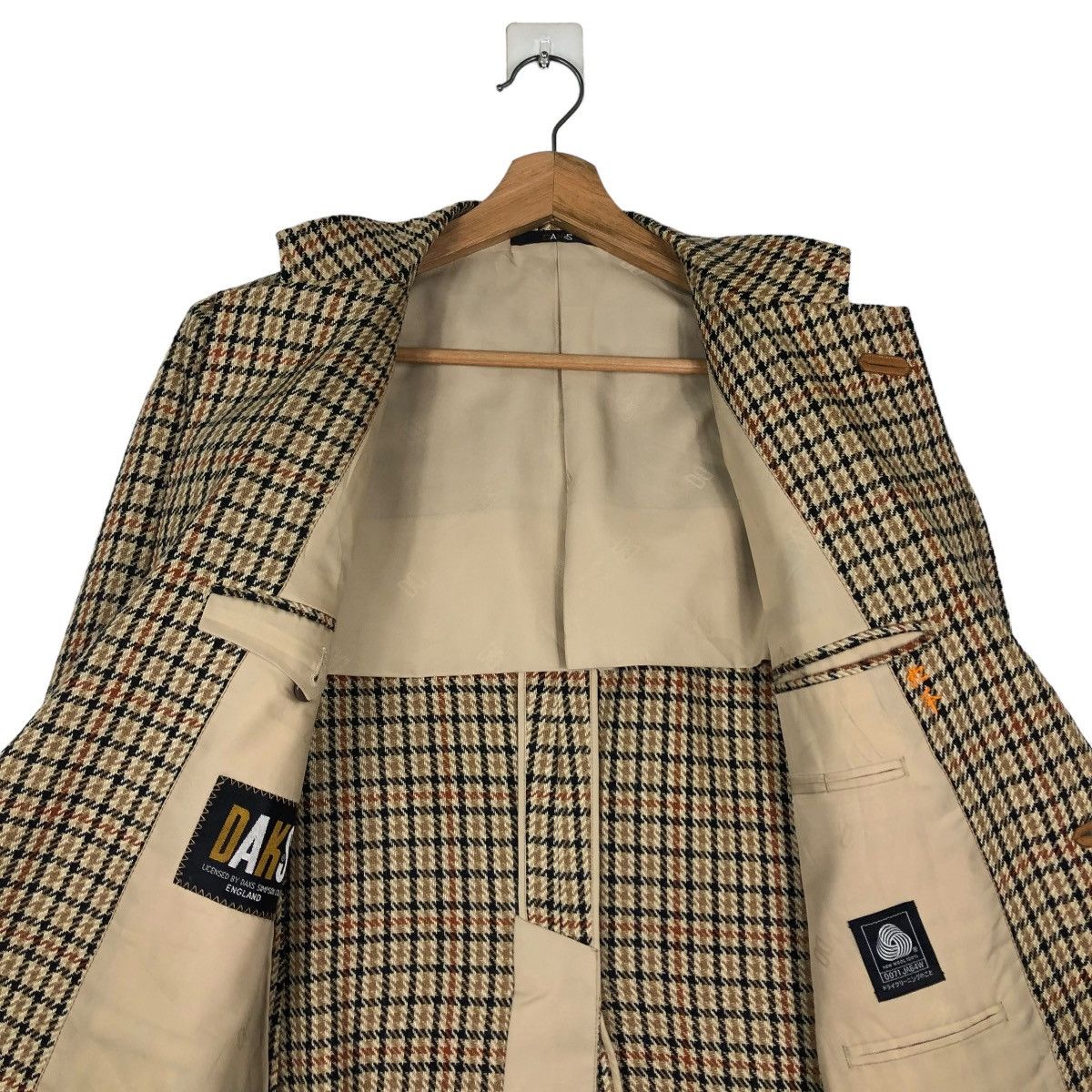 Japanese Brand 🔥VINTAGE DAKS LONDON COATS LEATHER PARTS POCKETS NOVA CHECK Size US S / EU 44-46 / 1 - 16 Thumbnail