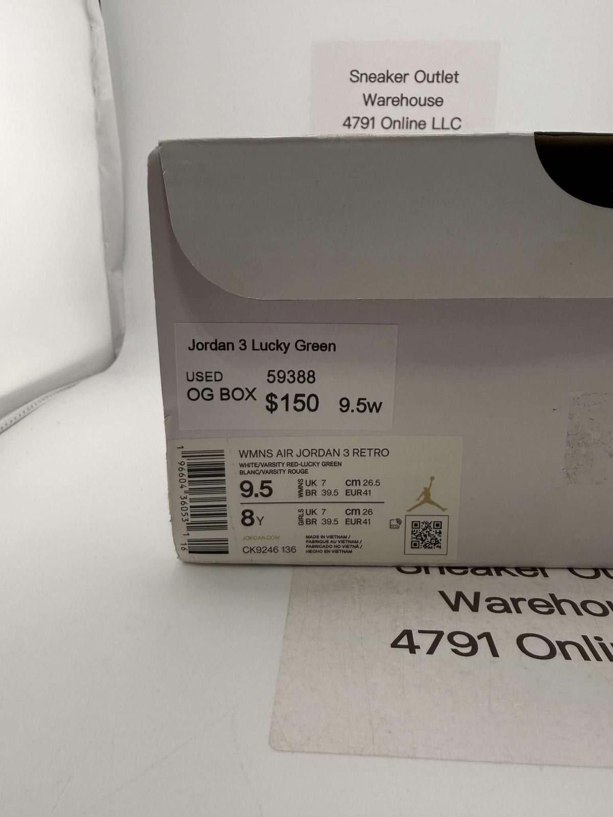 Jordan Brand og box Jordan 3 Lucky Green 9.5W Used OG Box Size US 9.5 / IT 39.5 - 7 Thumbnail