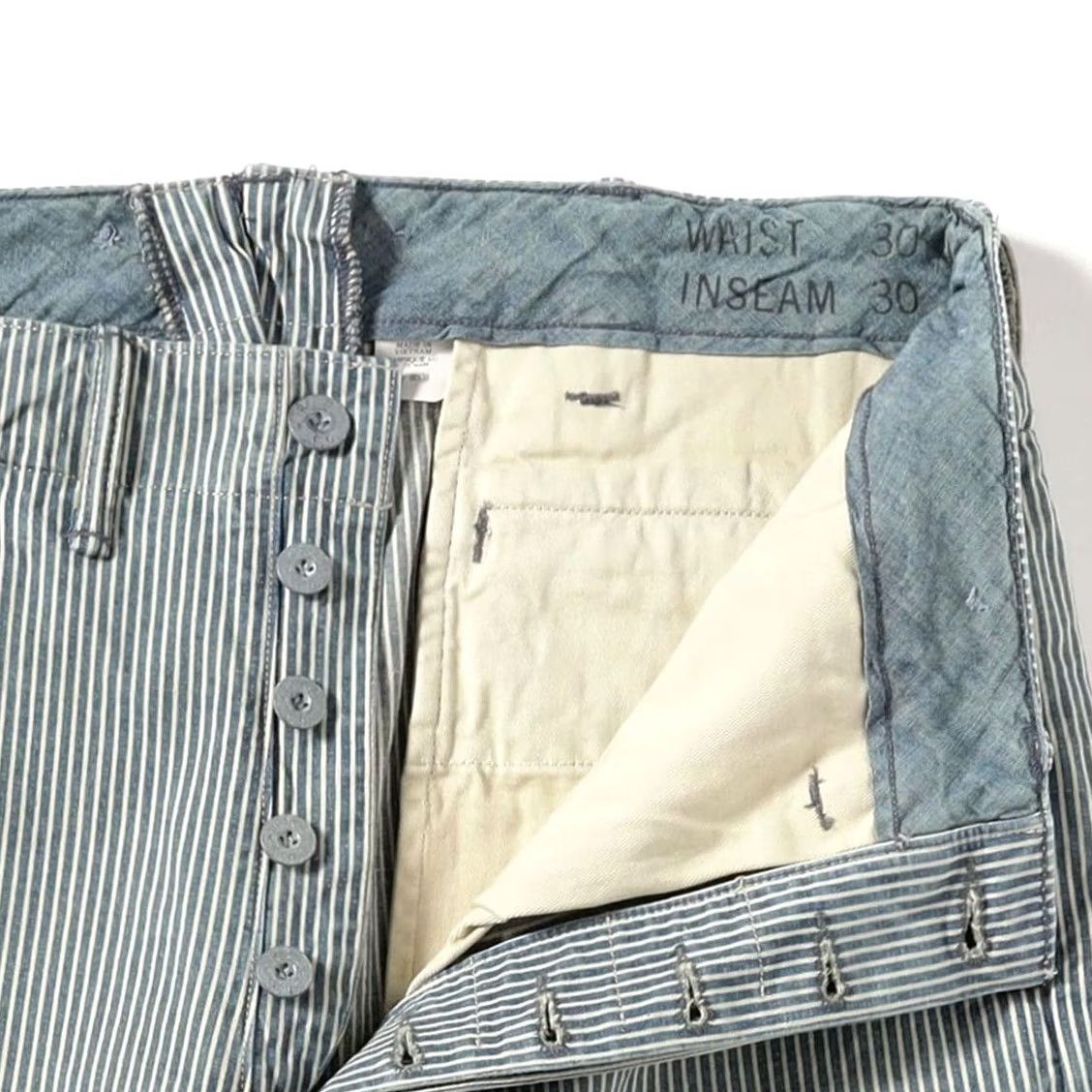 Vintage VINTAGE RRL Striped Cotton Linen Field Pants Shirt? Size US 31 - 4 Thumbnail