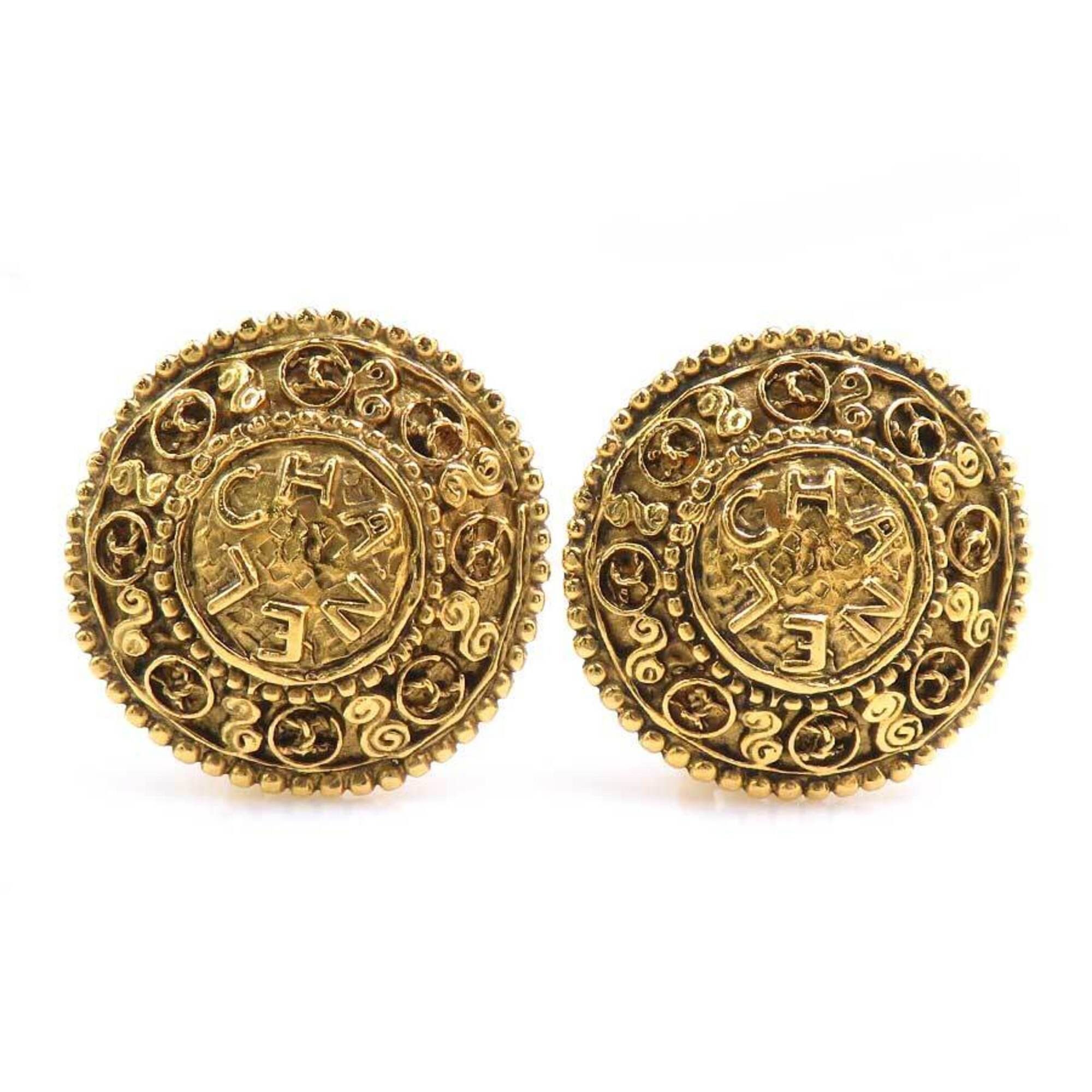 Chanel Chanel Earrings Vintage Metal Gold Women's 56697k Size ONE SIZE - 1 Thumbnail