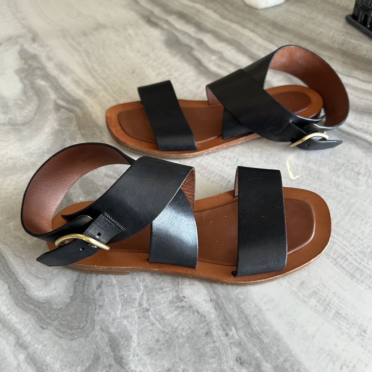 Celine Celine Paris Leather Slingback Gladiator Sandals Size US 8 / IT 38 - 4 Thumbnail