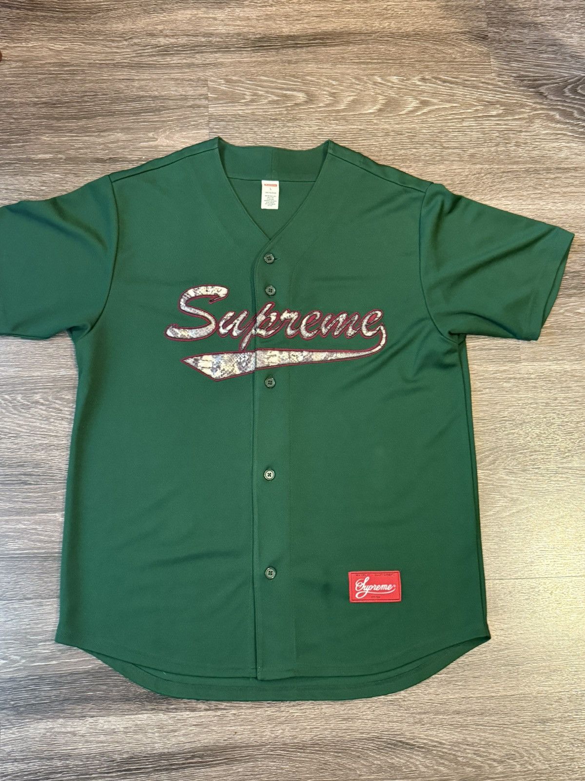 Supreme × Vintage Supreme Cursive Logo Baseball Top Jersey 2002