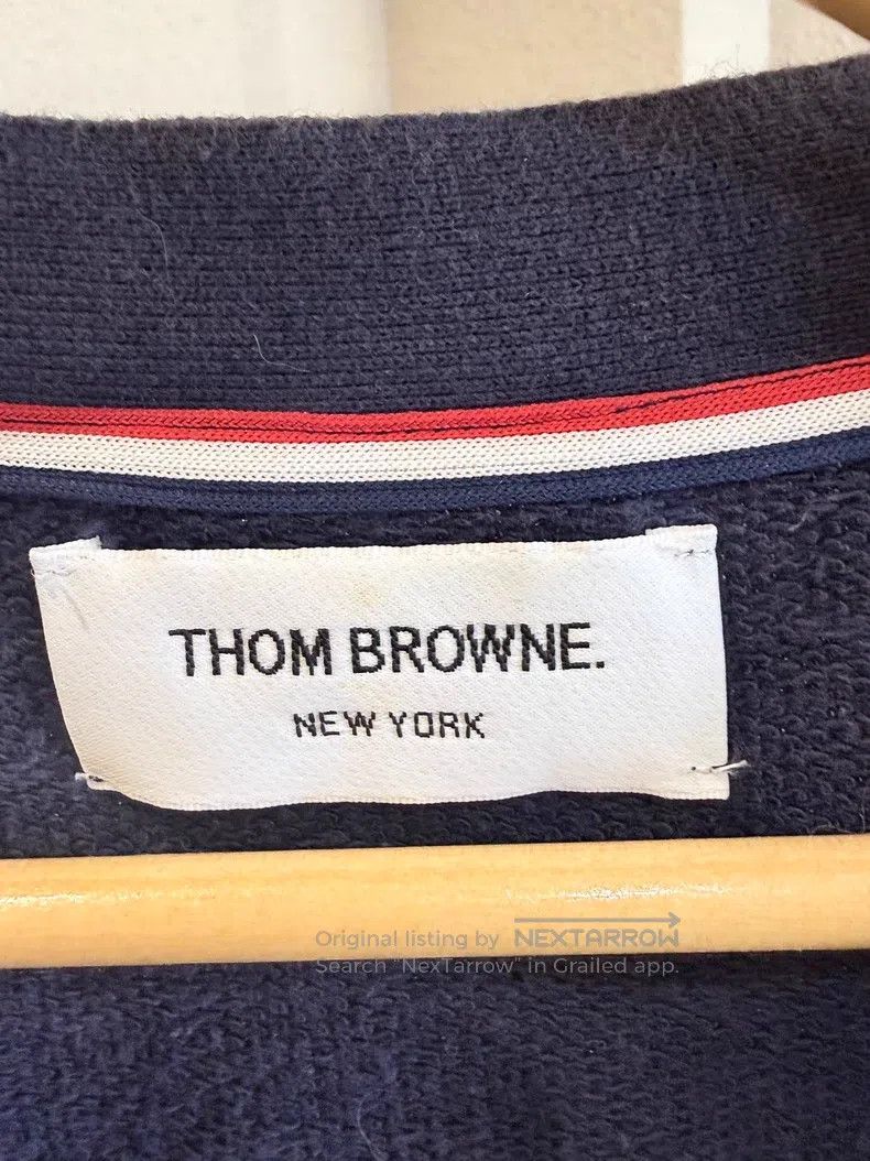 Thom Browne Thom Browne Navy Blue Striped Knit Cardigan Size US M / EU 48-50 / 2 - 3 Thumbnail