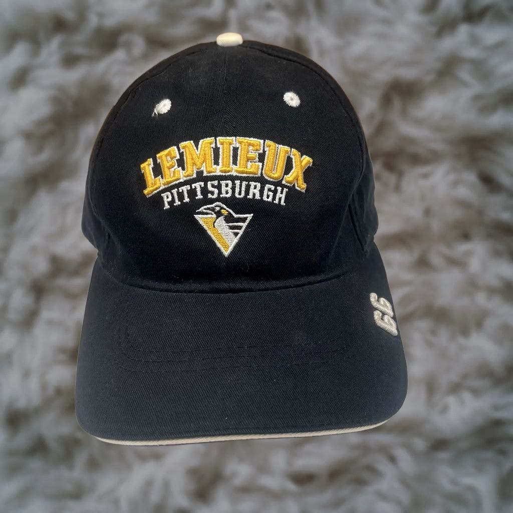 Drew Drew Pearson DP Lemieux 66 Pittsburgh Penguins Baseball Cap Hat Adult Adjustable Size ONE SIZE - 1 Thumbnail