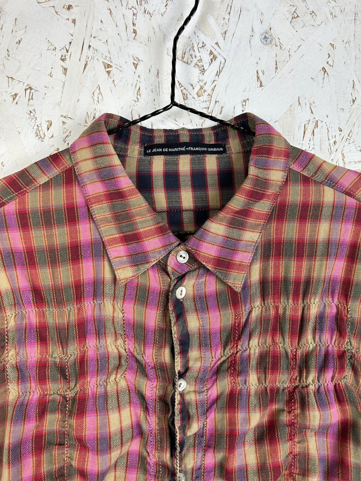 Marithe + Francois Girbaud Vintage Le Jean Marithe Francois Girbaud Checkered Blouse Size L / US 10 / IT 46 - 2 Thumbnail
