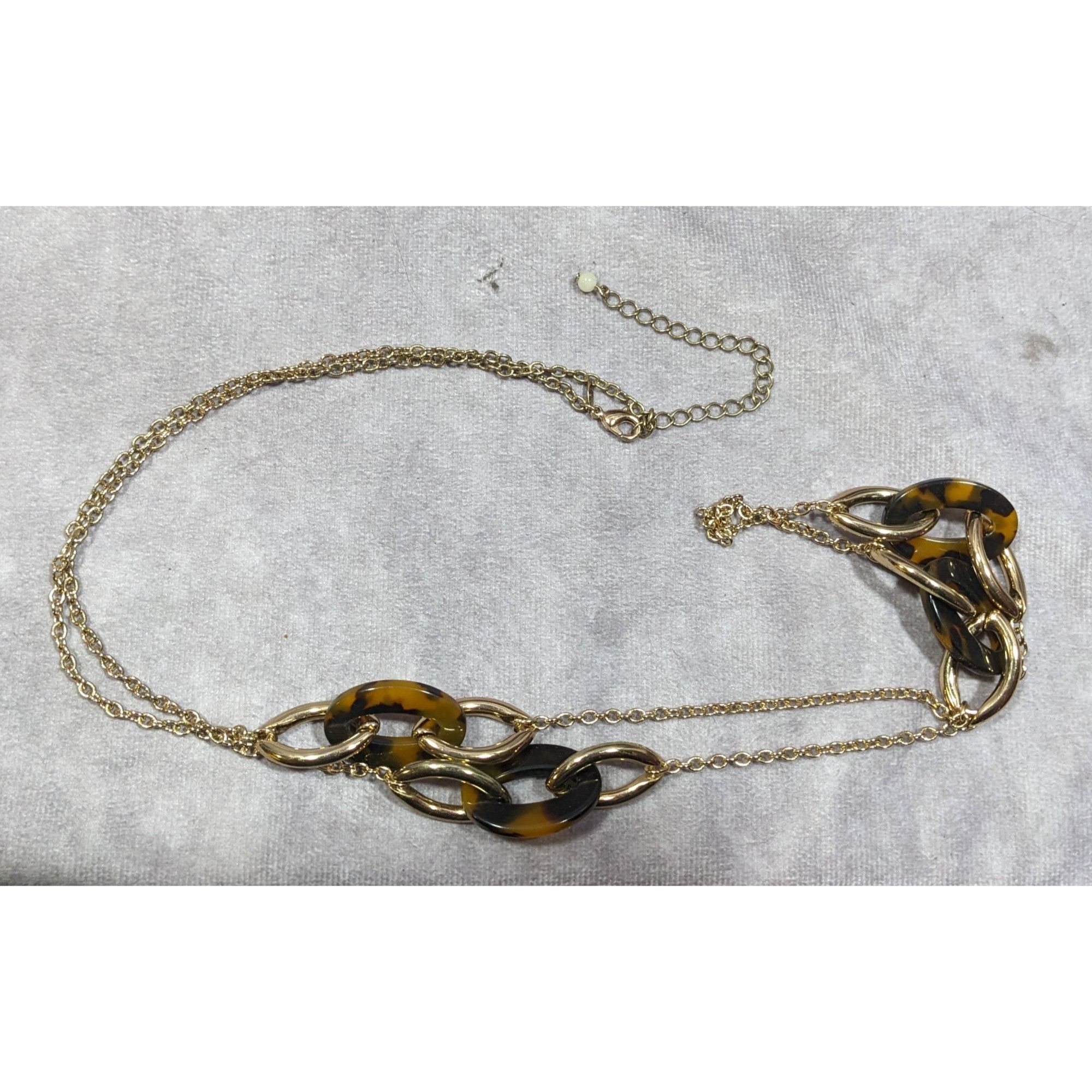 Other Vintage Avon Tortoise Silver Tone Station Link Necklace Size ONE SIZE - 8 Thumbnail