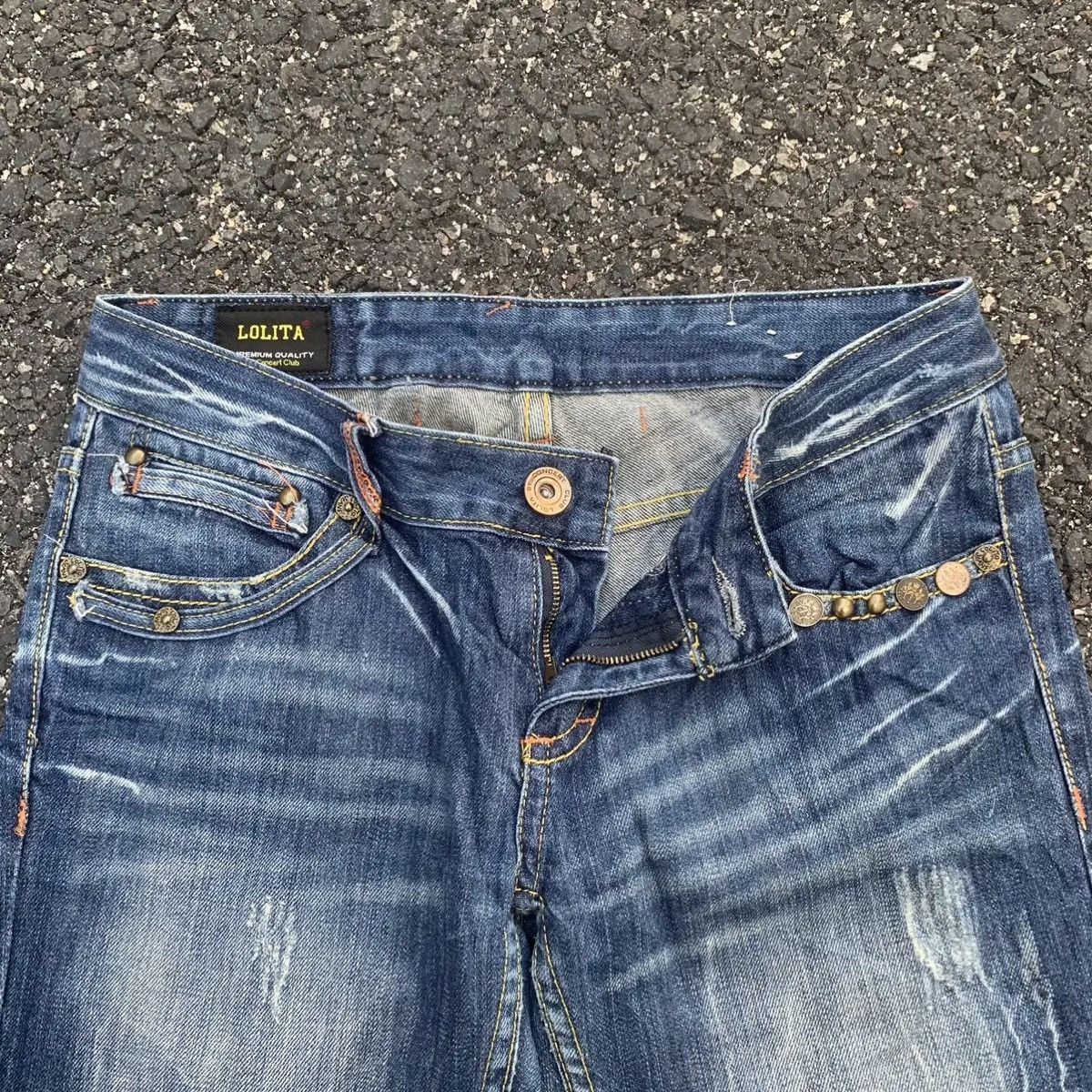 14th Addiction ⚡️BEST OFFER⚡️Thunderstruck Cinch Back Denim VERY RARE Pants Size US 32 / EU 48 - 5 Thumbnail