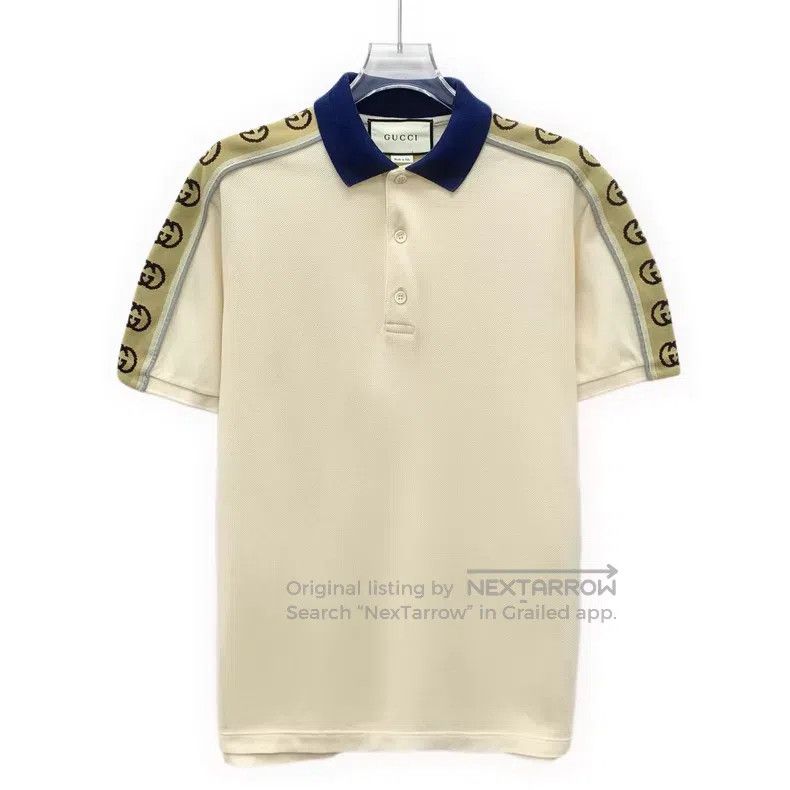 Gucci Gucci Beige double Glogo inlaid reflective strip cotton sh Size US XS / EU 42 / 0 - 1 Thumbnail
