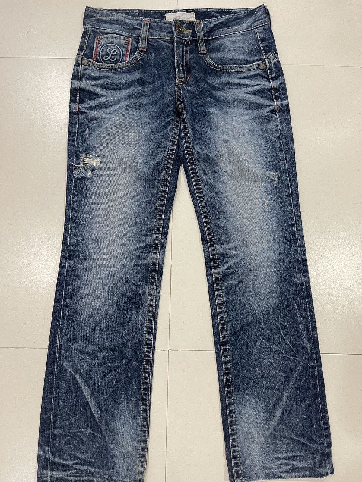 If Six Was Nine Flare Jeans Distressed Claws Design LOLITA Jeans Size 30" / US 8 / IT 44 - 4 Thumbnail
