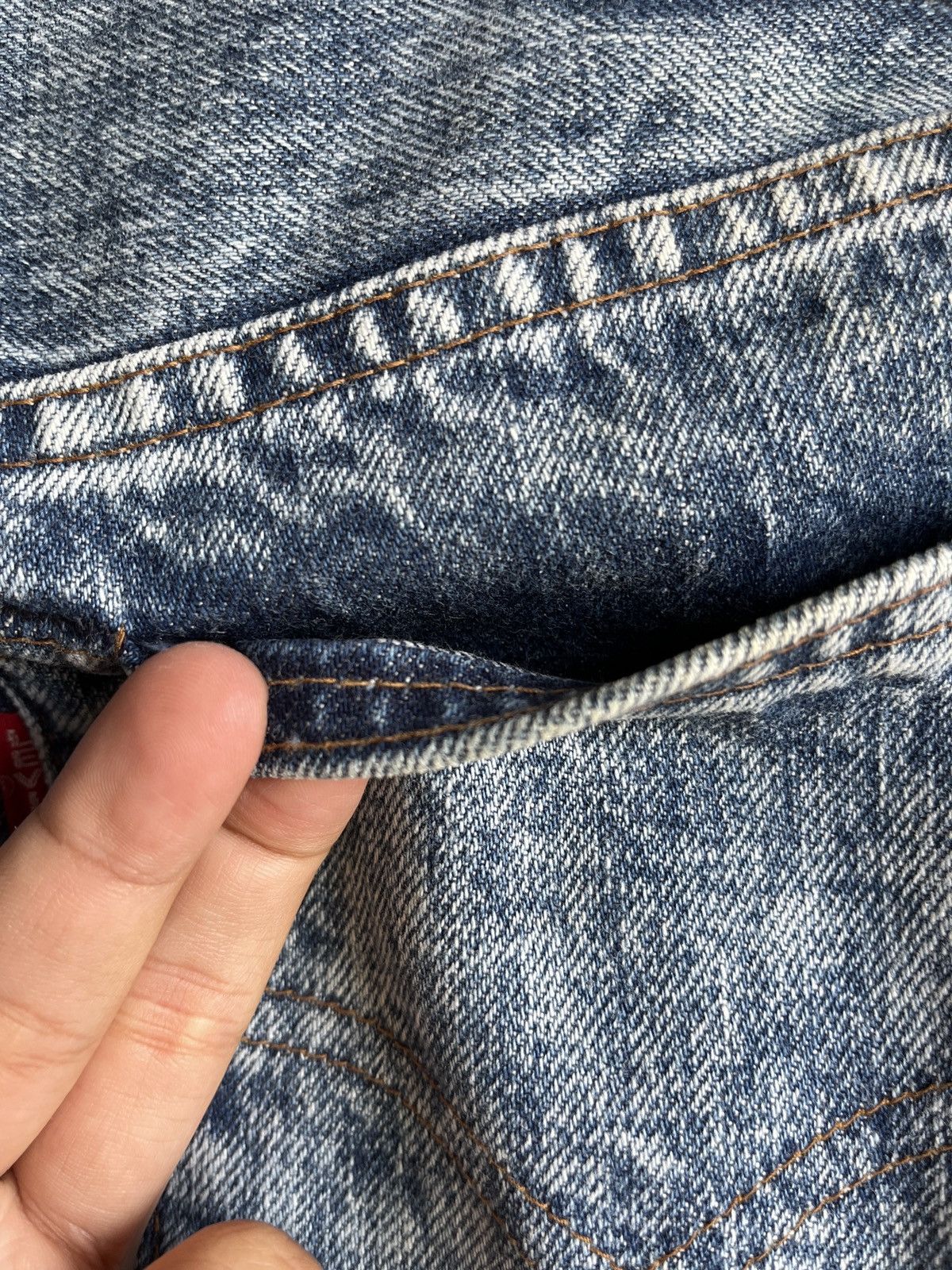 Levi's 80s Levis Big E Acid Wash Hidden Rivet Size US 32 / EU 48 - 5 Thumbnail