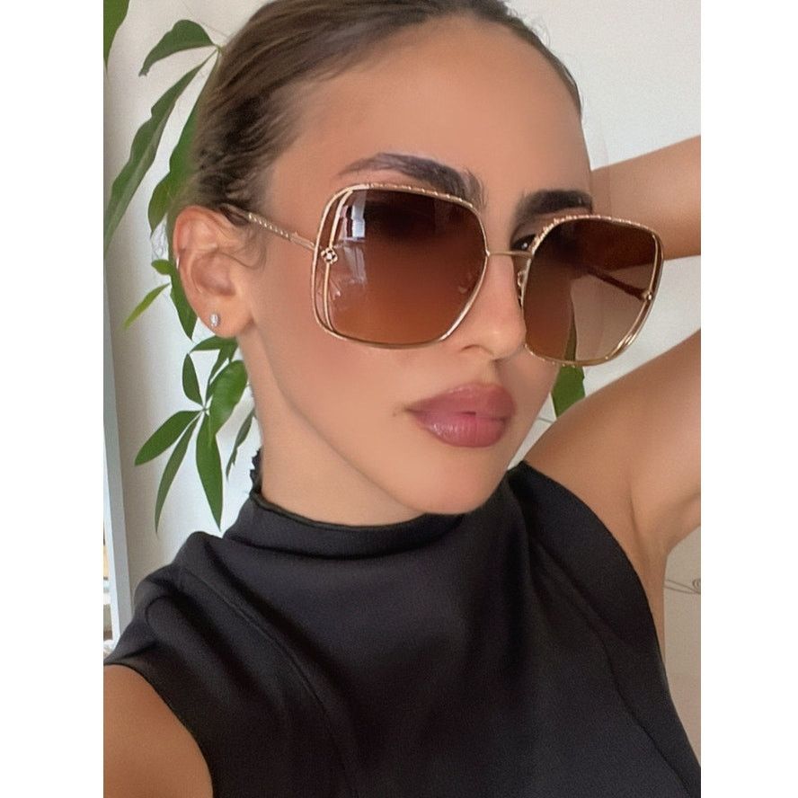 Chopard NEW Chopard SCHG33S Gold Brown Square Sunglasses $1400 Size ONE SIZE - 2 Thumbnail