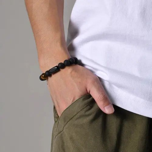 Jewelry × Vintage Black Beads Bracelet Size ONE SIZE - 2 Thumbnail
