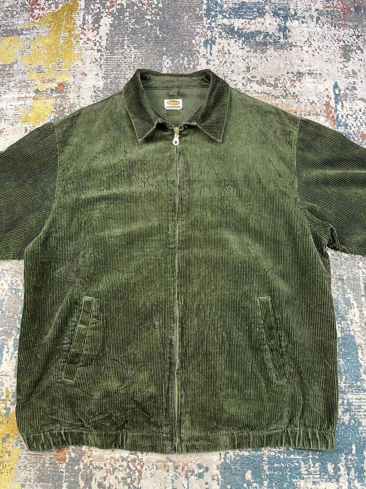 Japanese Brand Oh! The Guilt Corduroy Moss Green Zipper Jackets Size US L / EU 52-54 / 3 - 4 Thumbnail