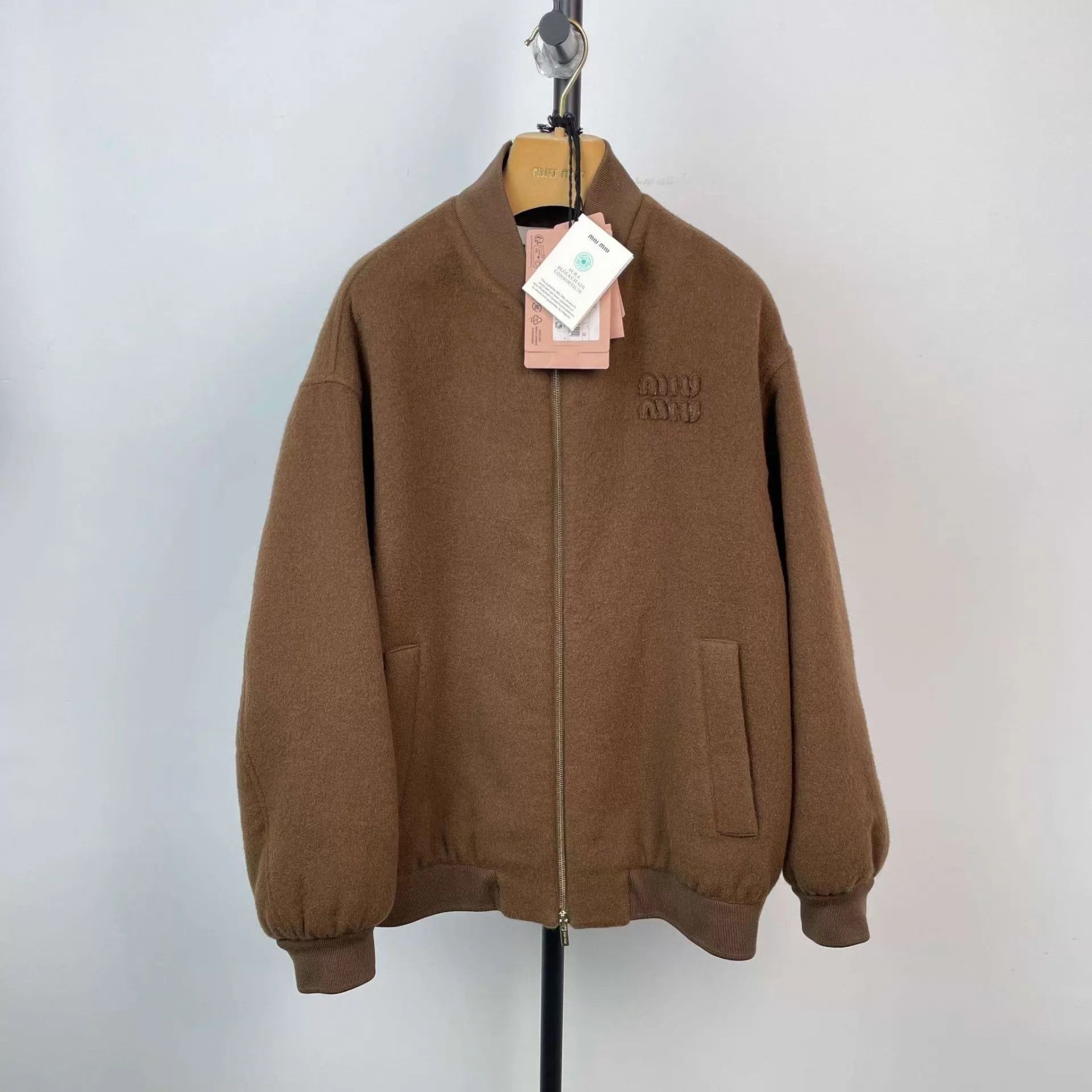 Miu Miu Miu Miu Wool Casual Jacket Brown Size 38 Size XS / US 0-2 / IT 36-38 - 1 Thumbnail