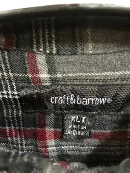 Flannel × Vintage Croft&Barrow Plaid Tartan Flannel Shirt 👕 Size US XL / EU 56 / 4 - 3 Thumbnail