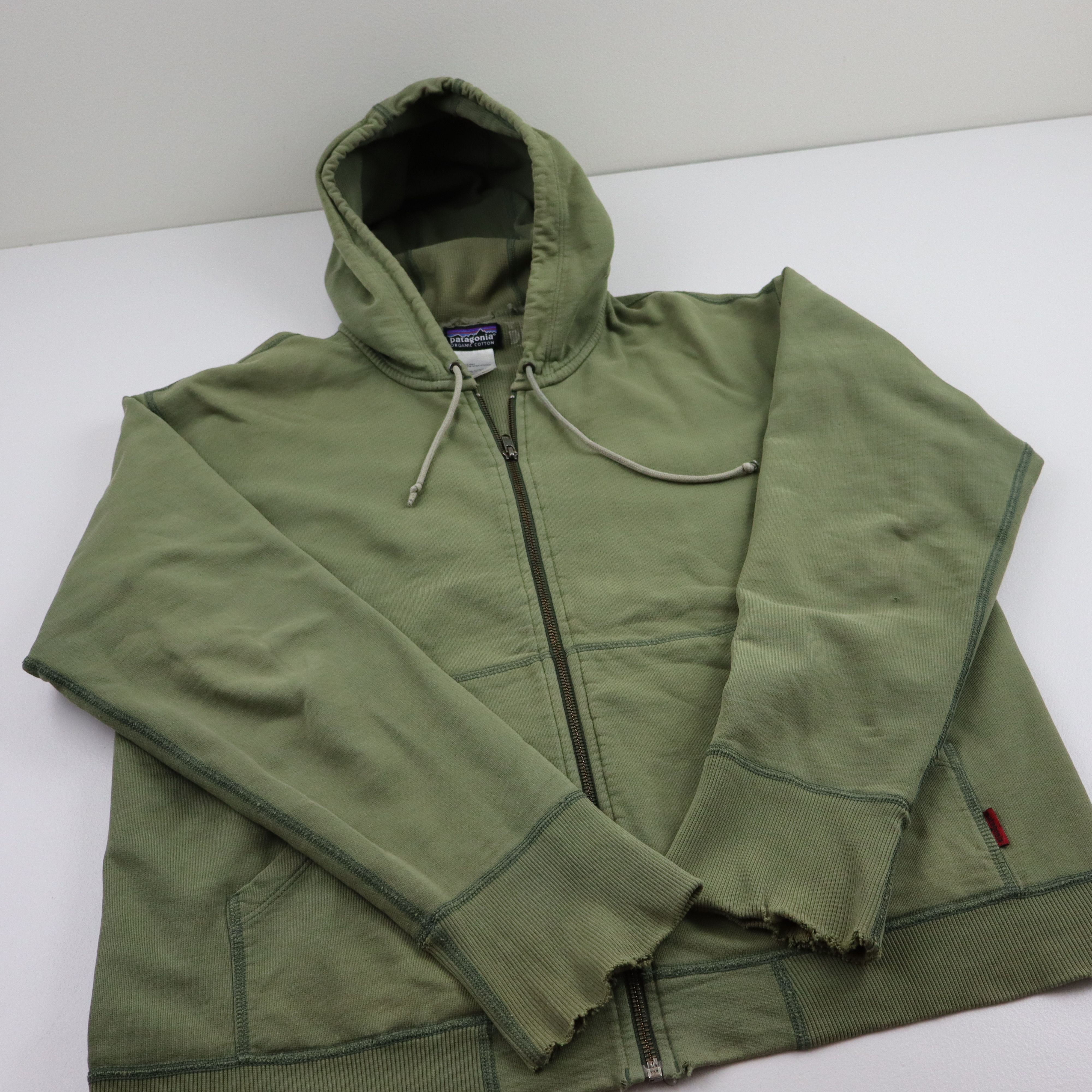 Patagonia × Supreme Vintage Patagonia Faded Baggy Hoody Sweatshirt Large Green Size US L / EU 52-54 / 3 - 4 Thumbnail