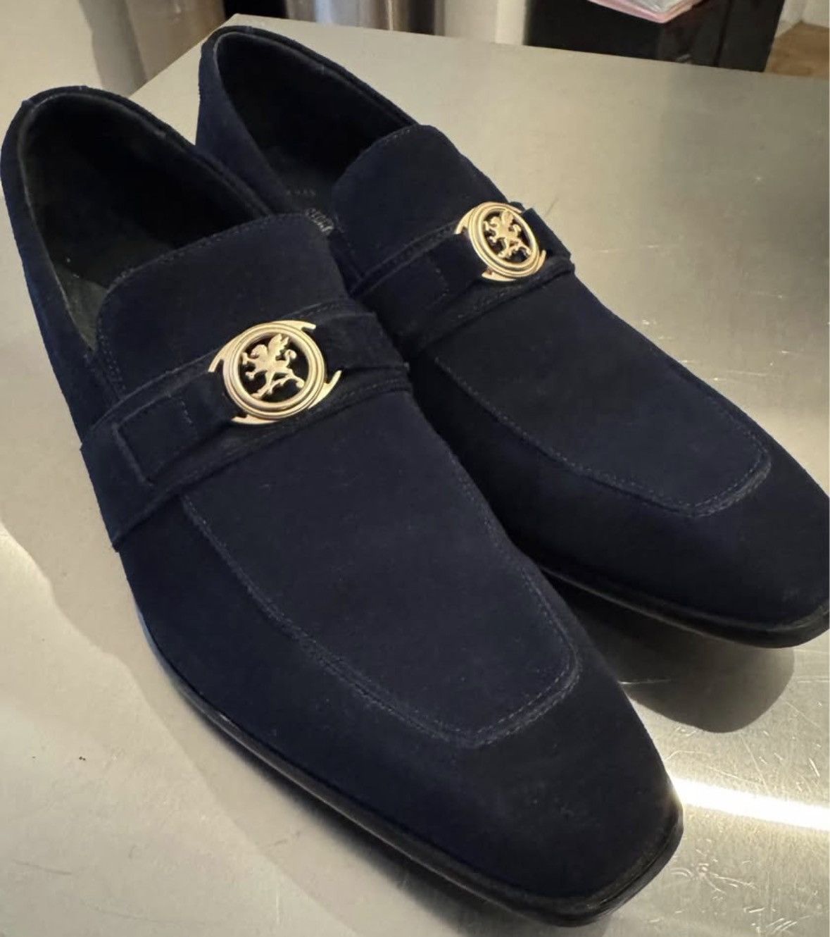 Stacy Adams STACY ADAMS MEN’S BLUE SUEDE LOAFERS - Size 11.5 Size US 11.5 / EU 44-45 - 1 Thumbnail