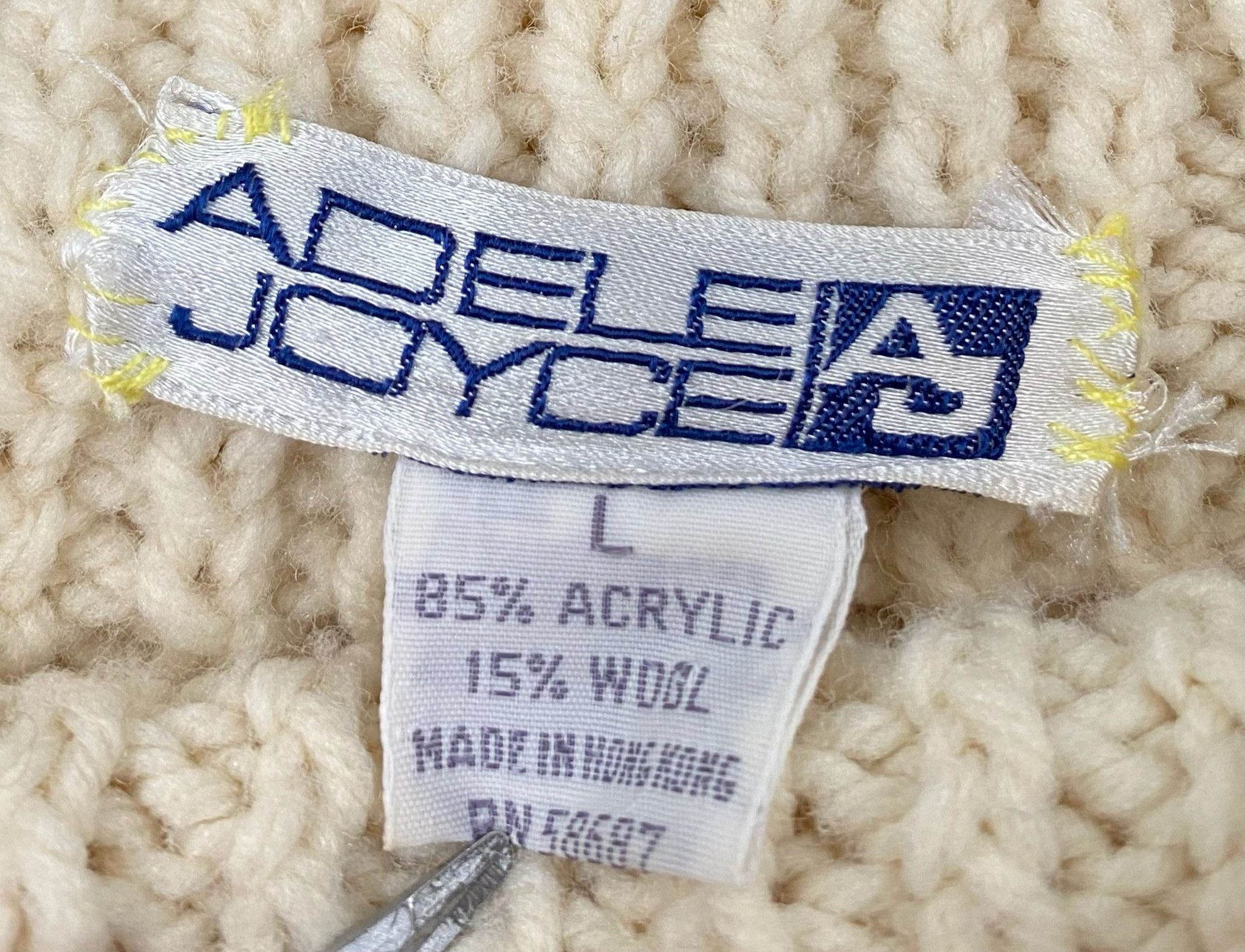Vintage 90’s Fisherman Weave Ivory Turtle Neck Sweater Large Size L / US 10 / IT 46 - 3 Thumbnail