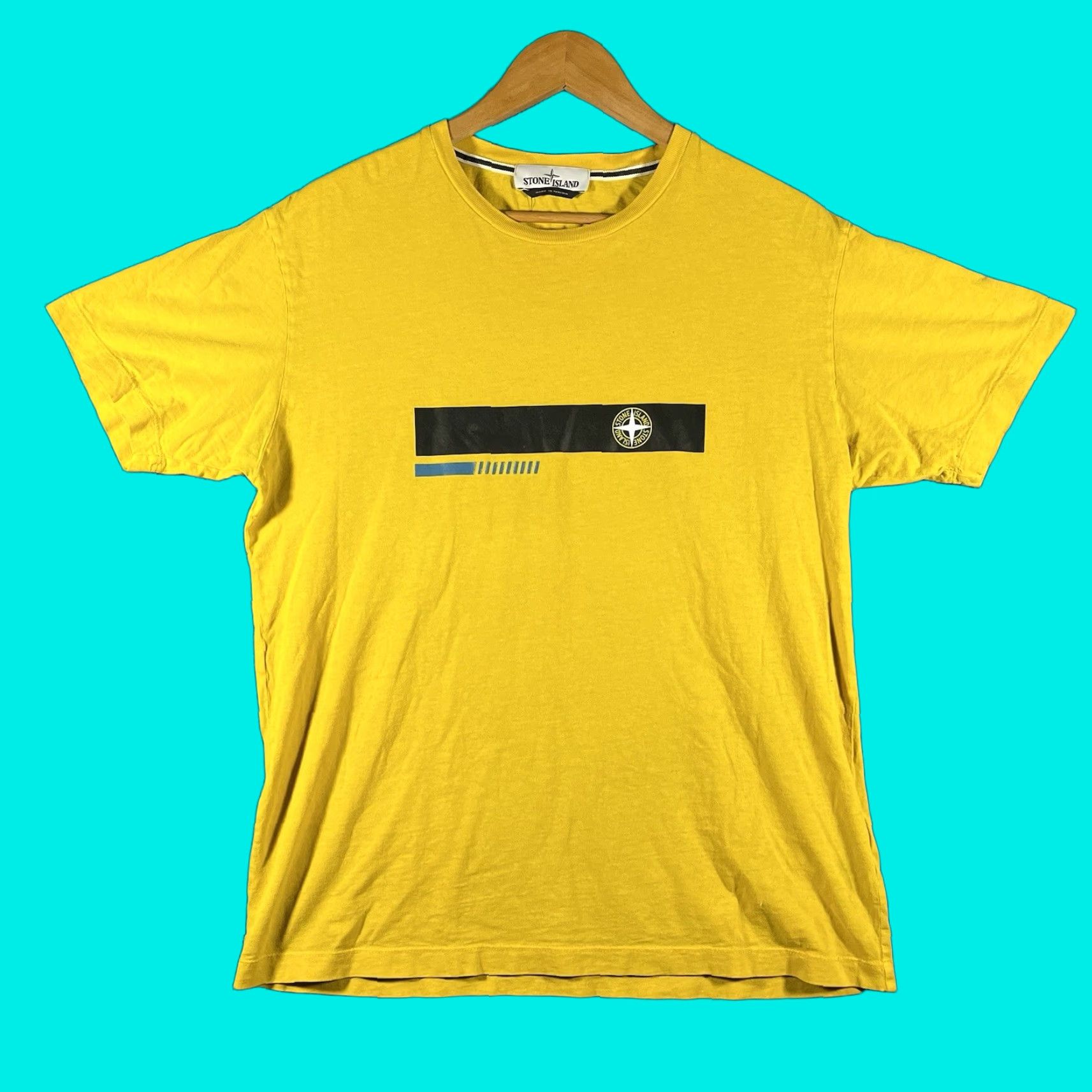 Stone Island STONE ISLAND T-Shirt Shirt Mens M Yellow Double-Sided Logo Graphic 90s Style Size US M / EU 48-50 / 2 - 1 Thumbnail