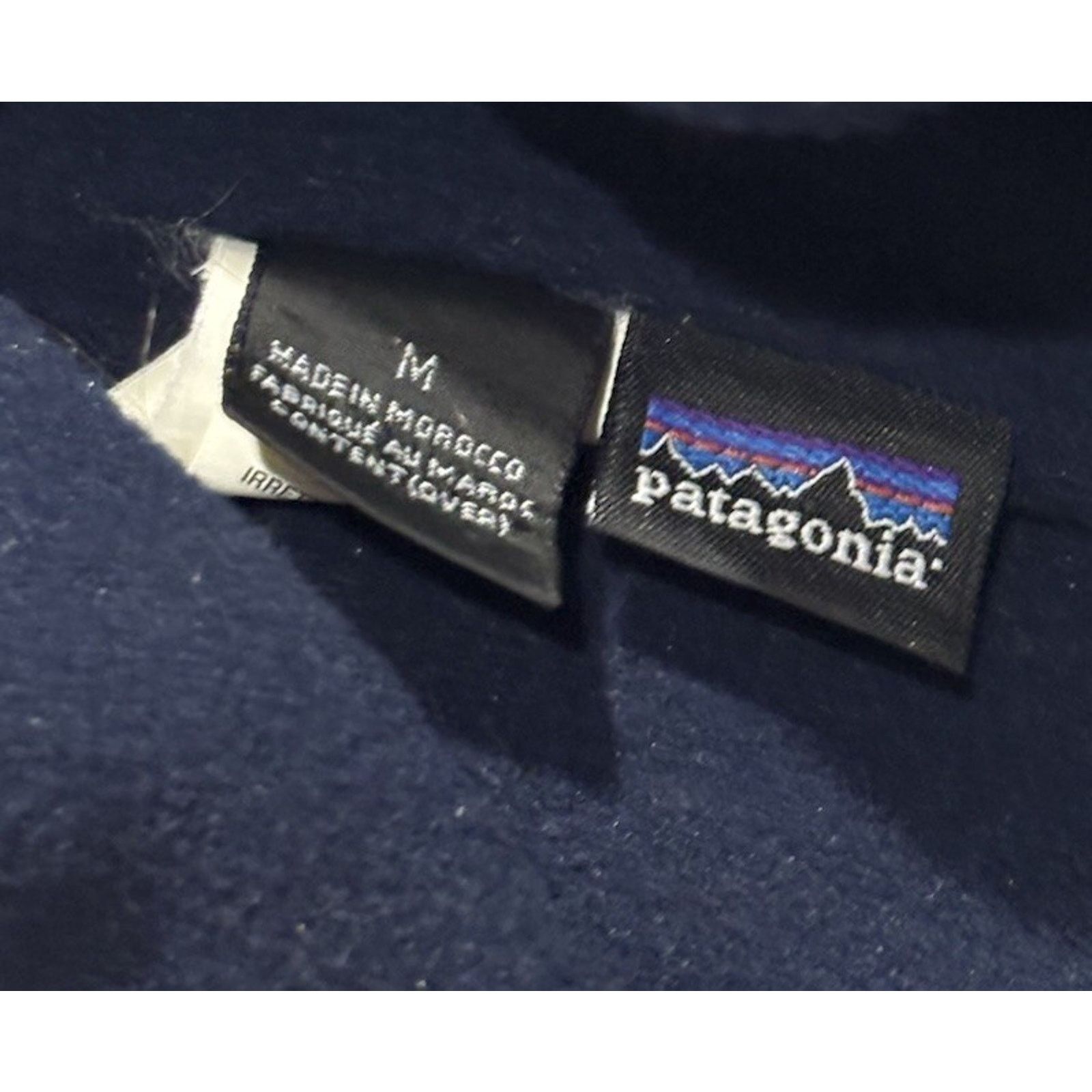Patagonia Patagonia Beanie Hat Cap Gray & Navy Fleece Size Medium Size ONE SIZE - 2 Thumbnail