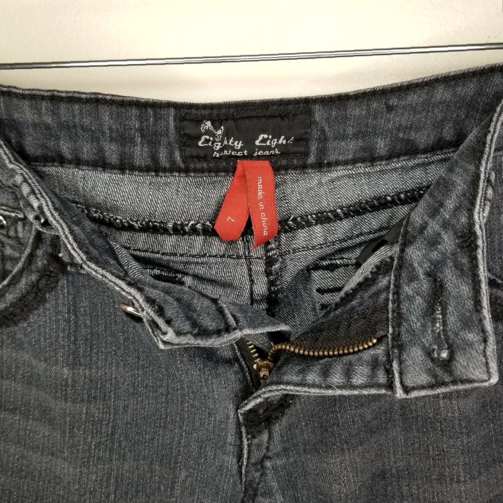 Vintage Eighty Eight Jeans Women Size 7 Skinny Distressed Black Womens Size 28" / US 6 / IT 42 - 3 Thumbnail