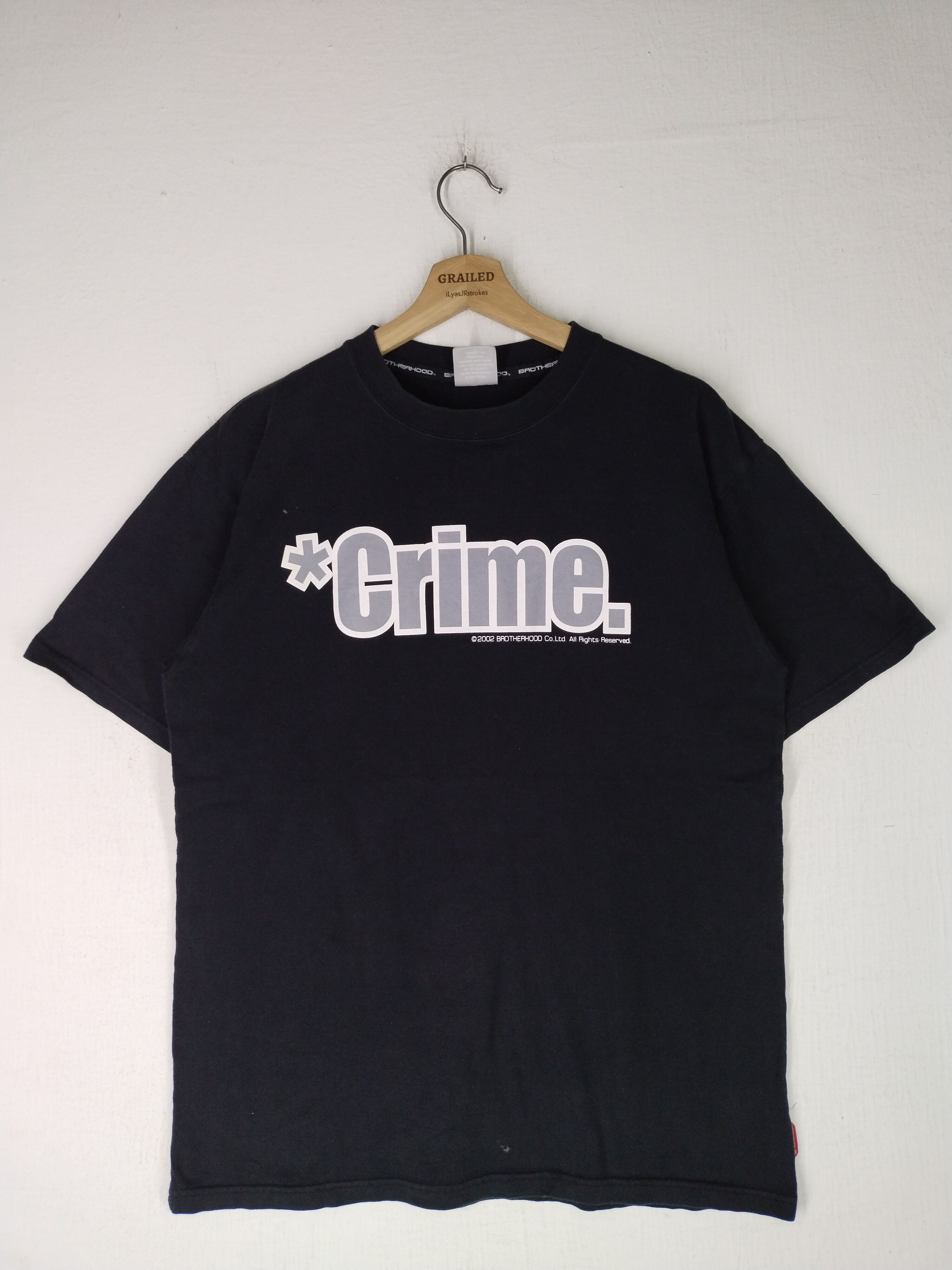 Vintage Vintage Brotherhood Crime Shirt Tee Size US M / EU 48-50 / 2 - 1 Thumbnail