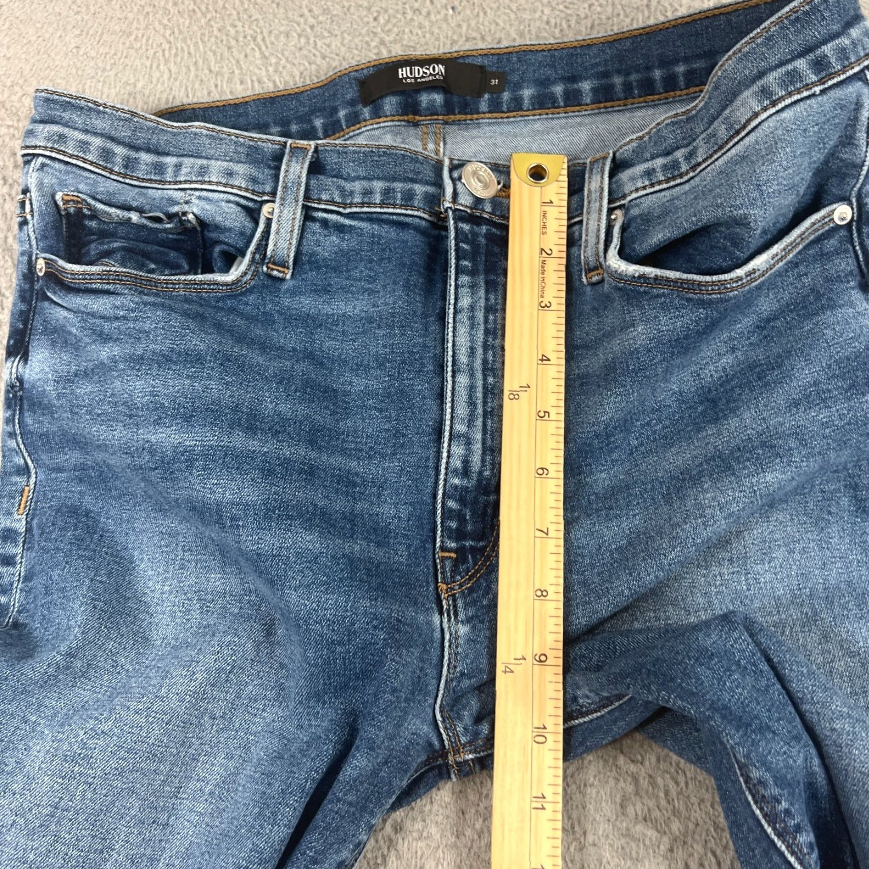 Hudson HUDSON Barbara Skinny Jeans Womens 31 Blue Medium Wash Denim 5-Pocket Stretch Regular Size Women's Jeans 27in Inseam Size 24" / US 00 / IT 34 - 5 Thumbnail
