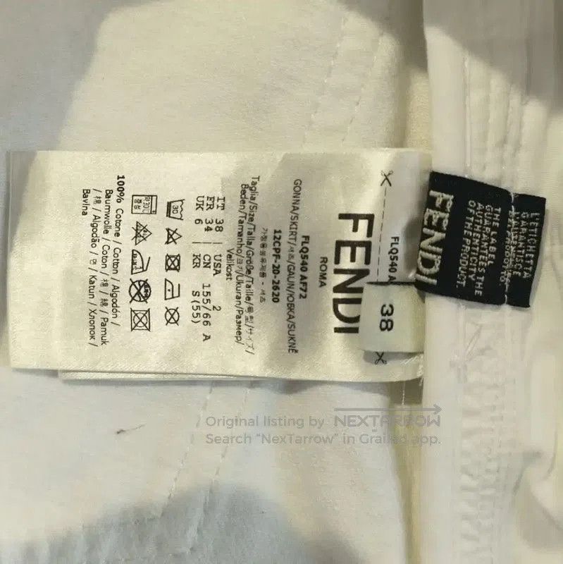 Fendi Fendi White Cotton Women's Mini Skirt . Size 28" / US 6 / IT 42 - 3 Thumbnail