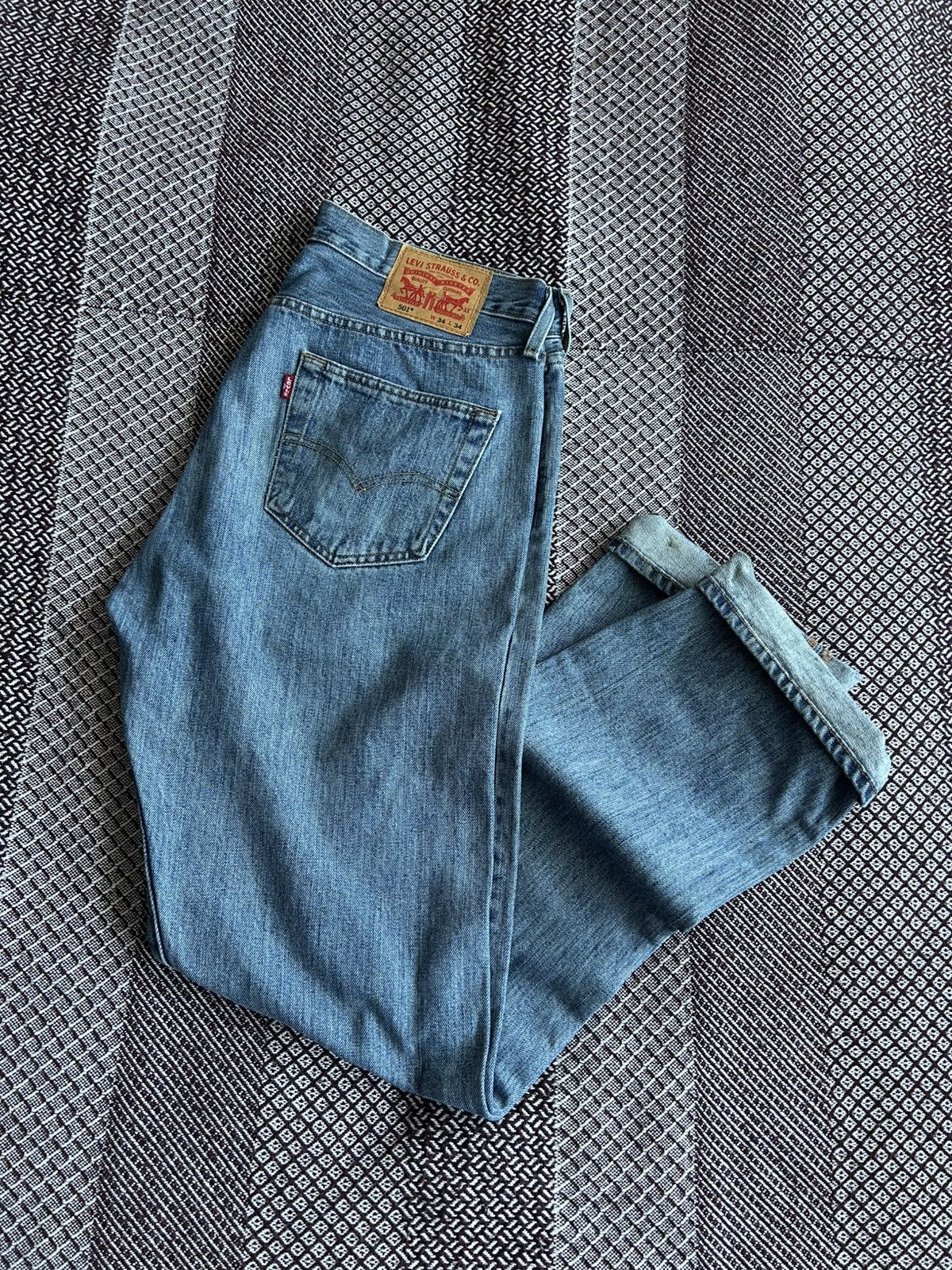 Levi's Vintage Levis 501 Solid Denim Jeans Faded Size W34 Baggy Fit Size US 34 / EU 50 - 17 Thumbnail