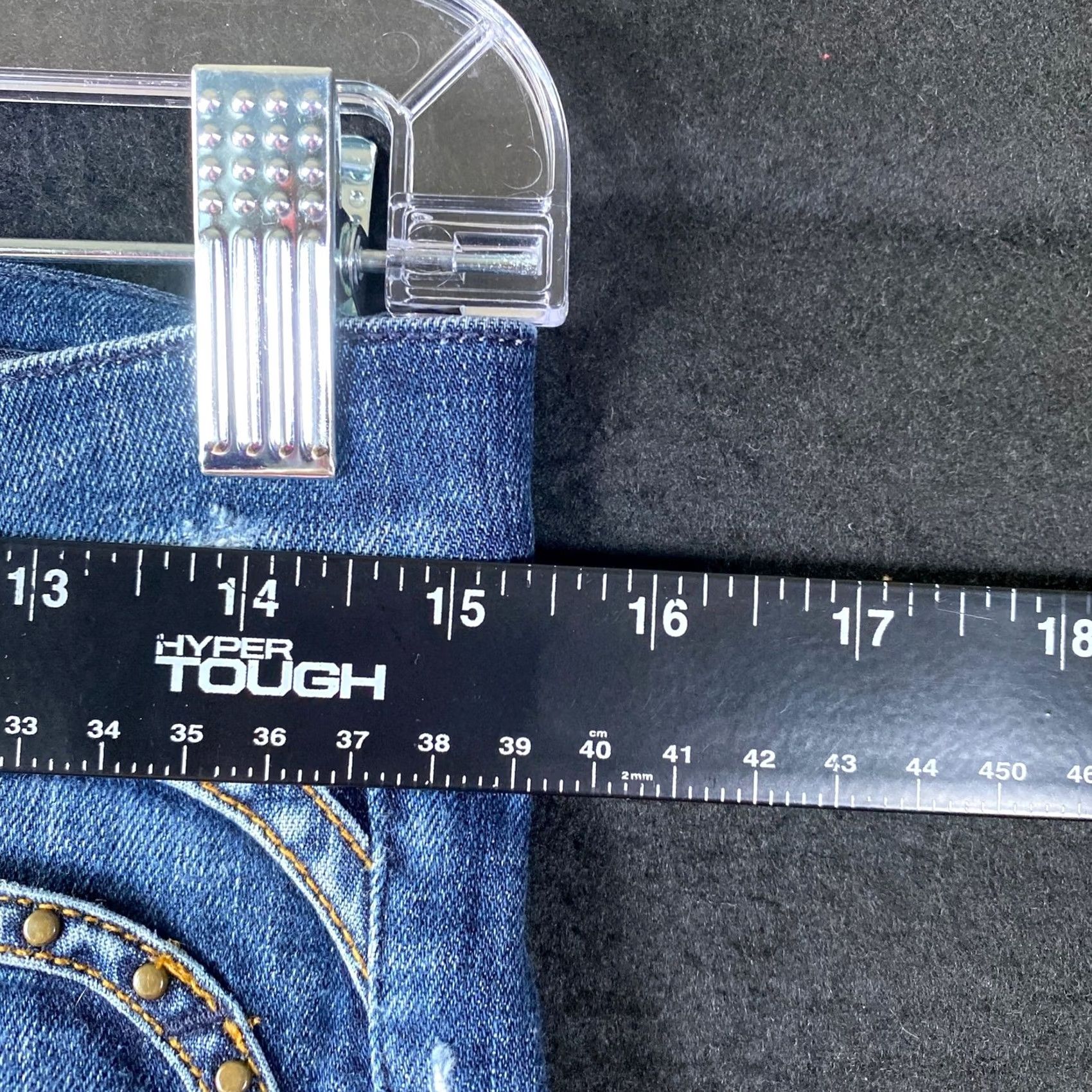 Citizens Of Humanity Citizens Of Humanity Womens Jeans Blue Low Rise Straight Studded Stretch 28 Jeans Women's 28 Blue Studded Straight Mid Rise Casual Womens Size 28" / US 6 / IT 42 - 7 Thumbnail