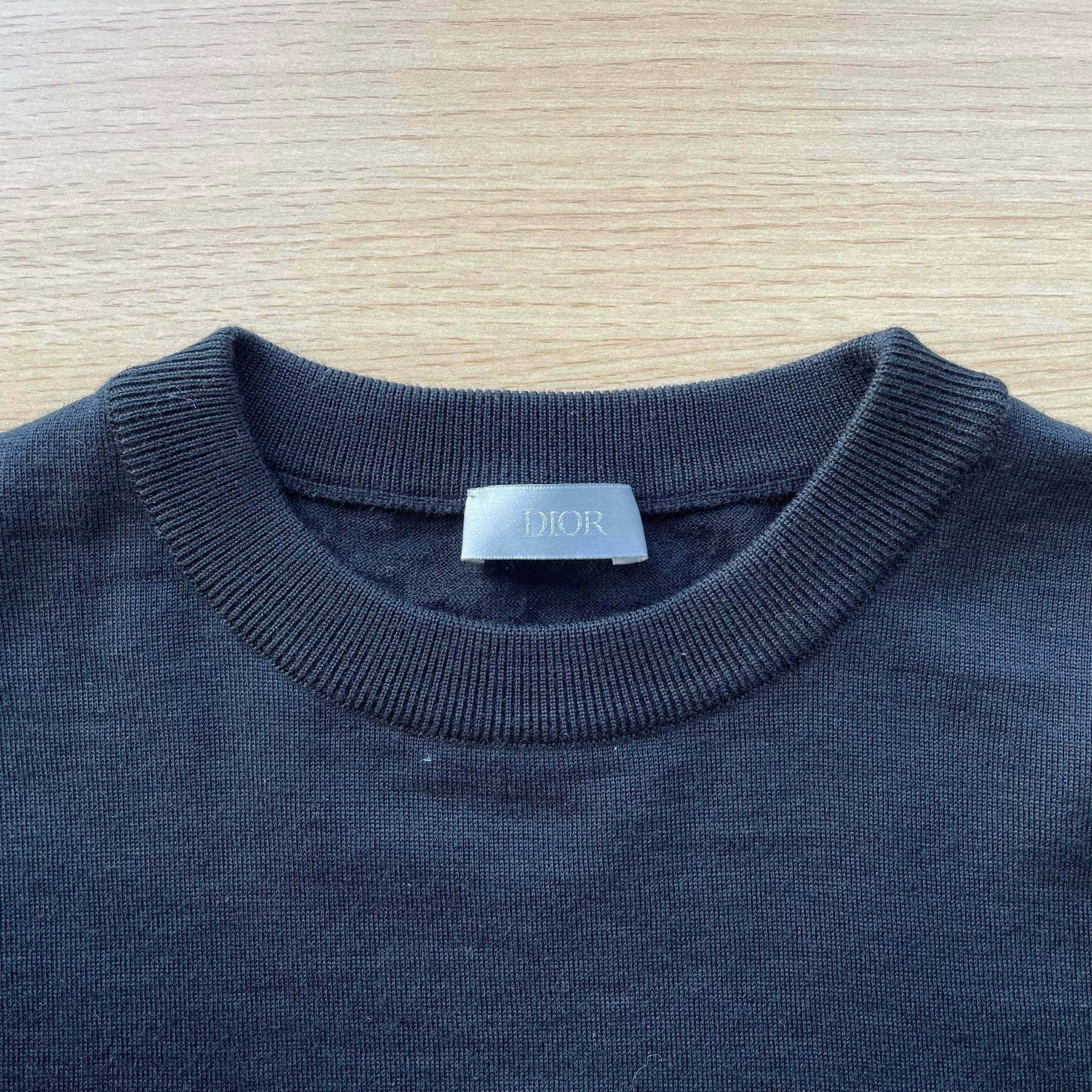 Dior DIOR 98 New Black S Laser Logo Knit Sweater Size S / US 4 / IT 40 - 4 Thumbnail