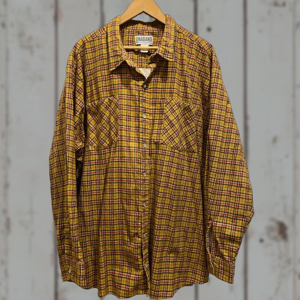 Haband VINTAGE Haband Men's Flannel Western Pearl Snap Shirt 3X Long Sleeve Check Mens Size US XXL / EU 58 / 5 - 1 Thumbnail
