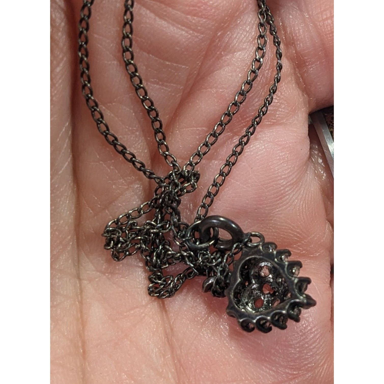 Other Romantic Goth Minimalist Rhinestone Heart Necklace Size ONE SIZE - 5 Thumbnail
