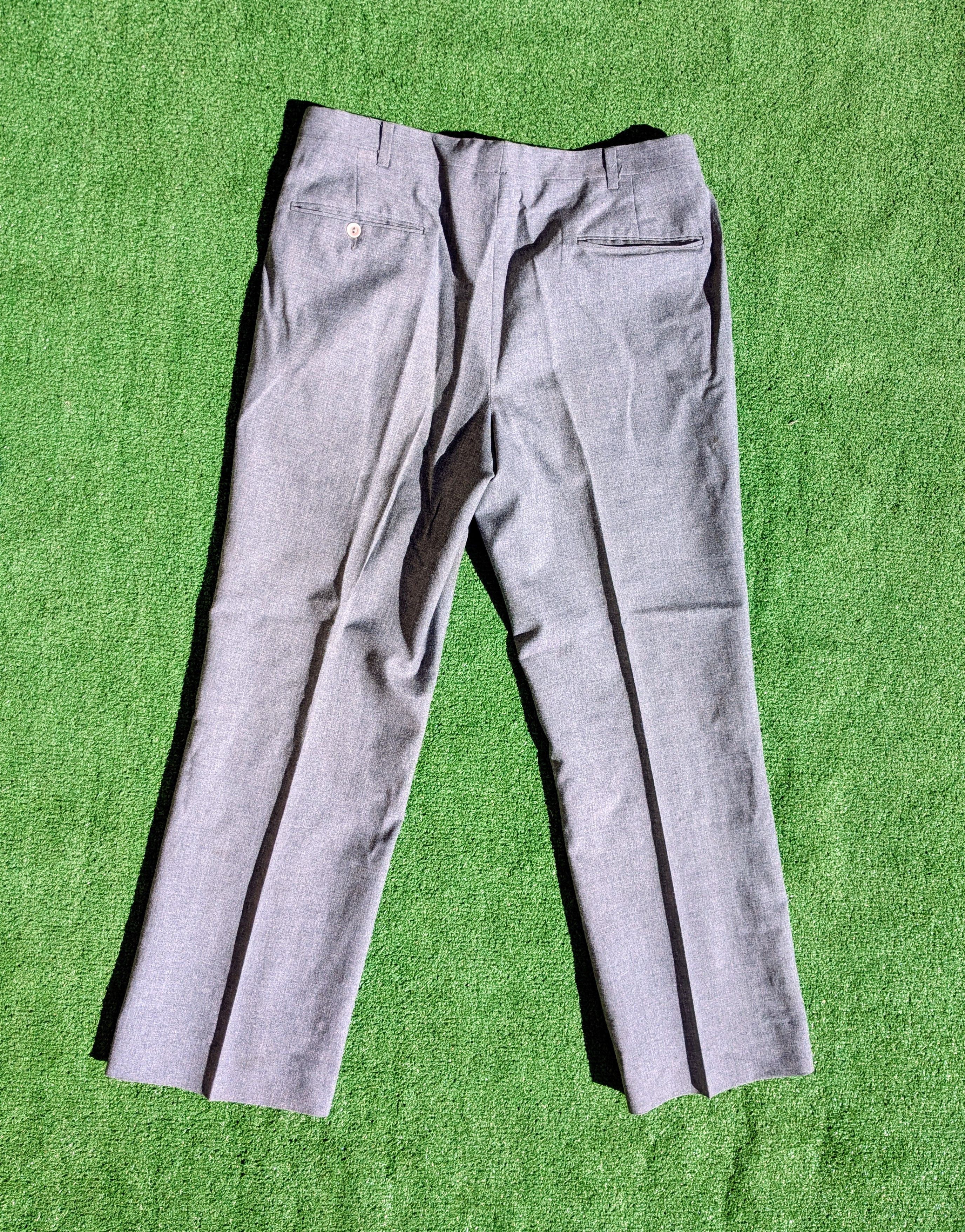 Other VTG SPOT MARKS Flat Front Slate Gray Men's Slack Dress Pants Size US 32 / EU 48 - 2 Thumbnail