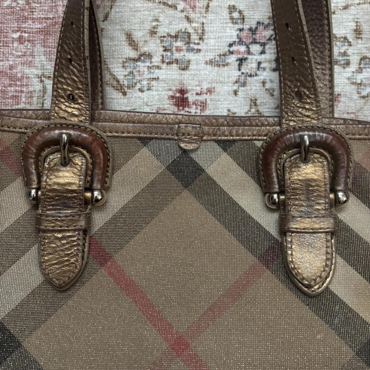 Burberry Burberry Shimmer Check Byron Tote Bag Size ONE SIZE - 4 Thumbnail