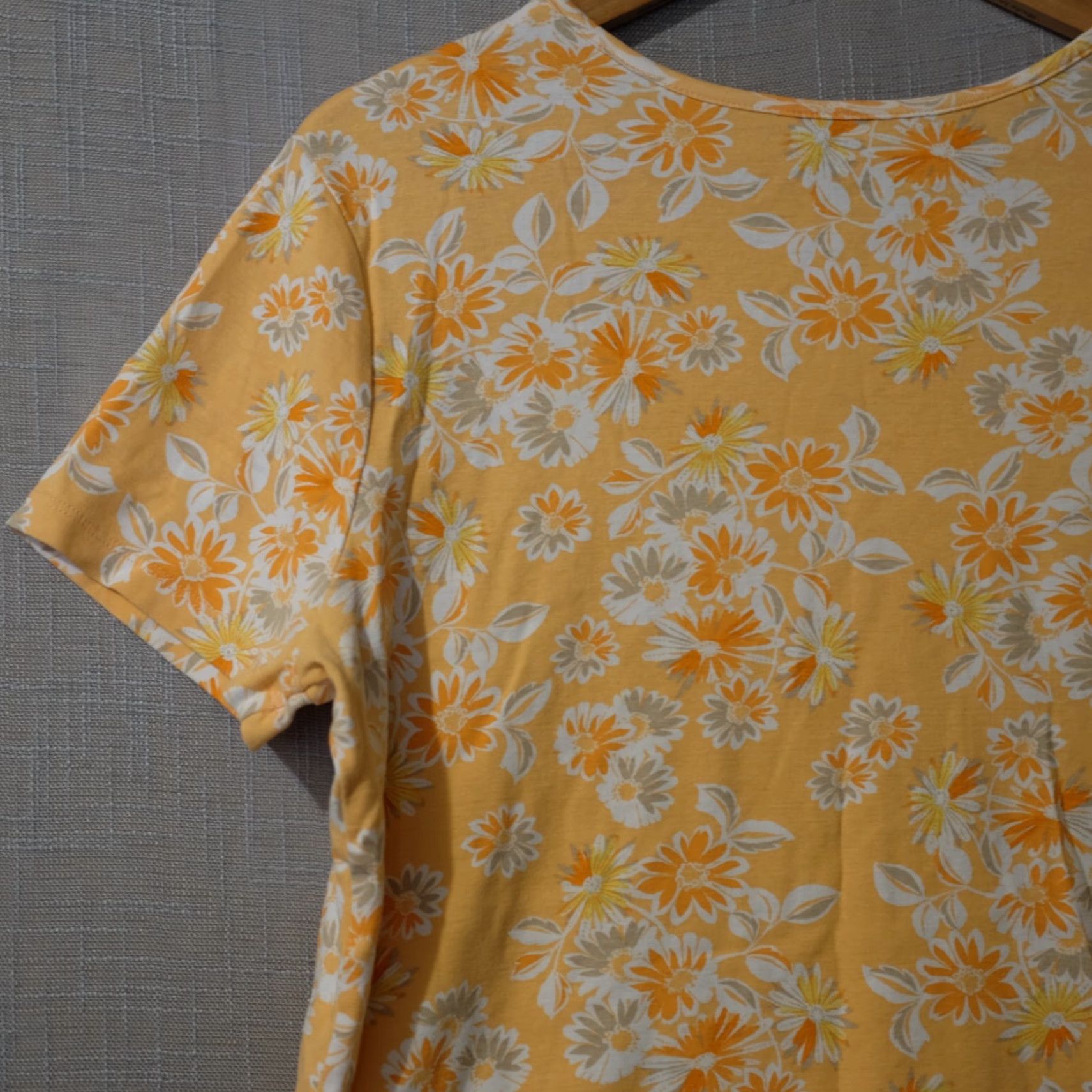 Vintage White Stag T-Shirt Floral 100% Cotton Orange Women's XXL Nwot! #H82-22 Size XXL / US 16-18 / IT 52-54 - 6 Thumbnail