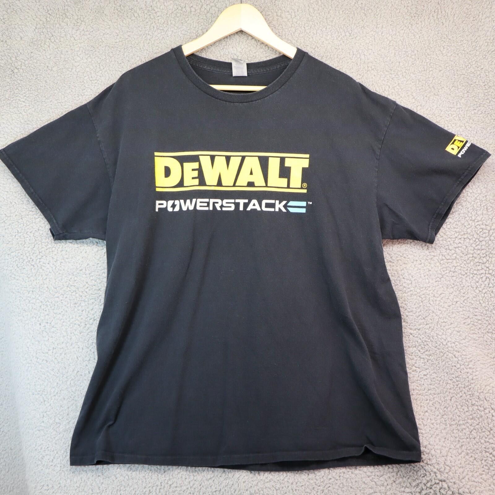 Gildan Dewalt PowerStack VTG 1990 Shirt Size XL Black vtg Size US XL / EU 56 / 4 - 1 Thumbnail