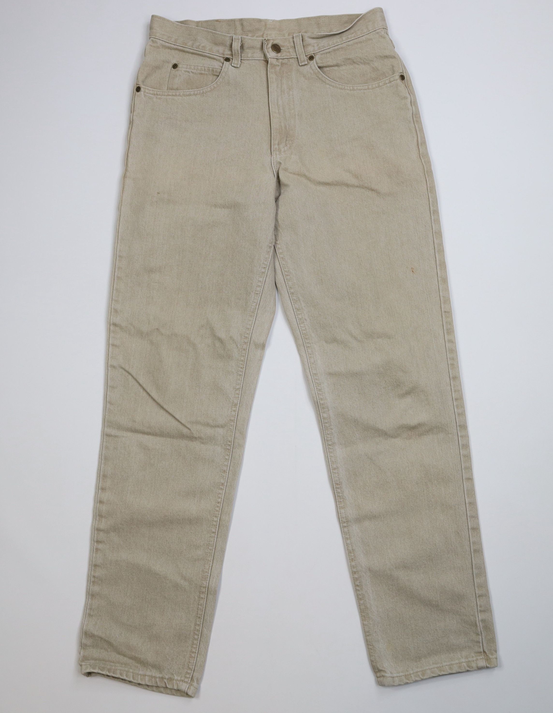 L.L. Bean Vintage 90s LL Bean Tapered Leg Denim Jeans Beige USA Size US 32 / EU 48 - 1 Thumbnail