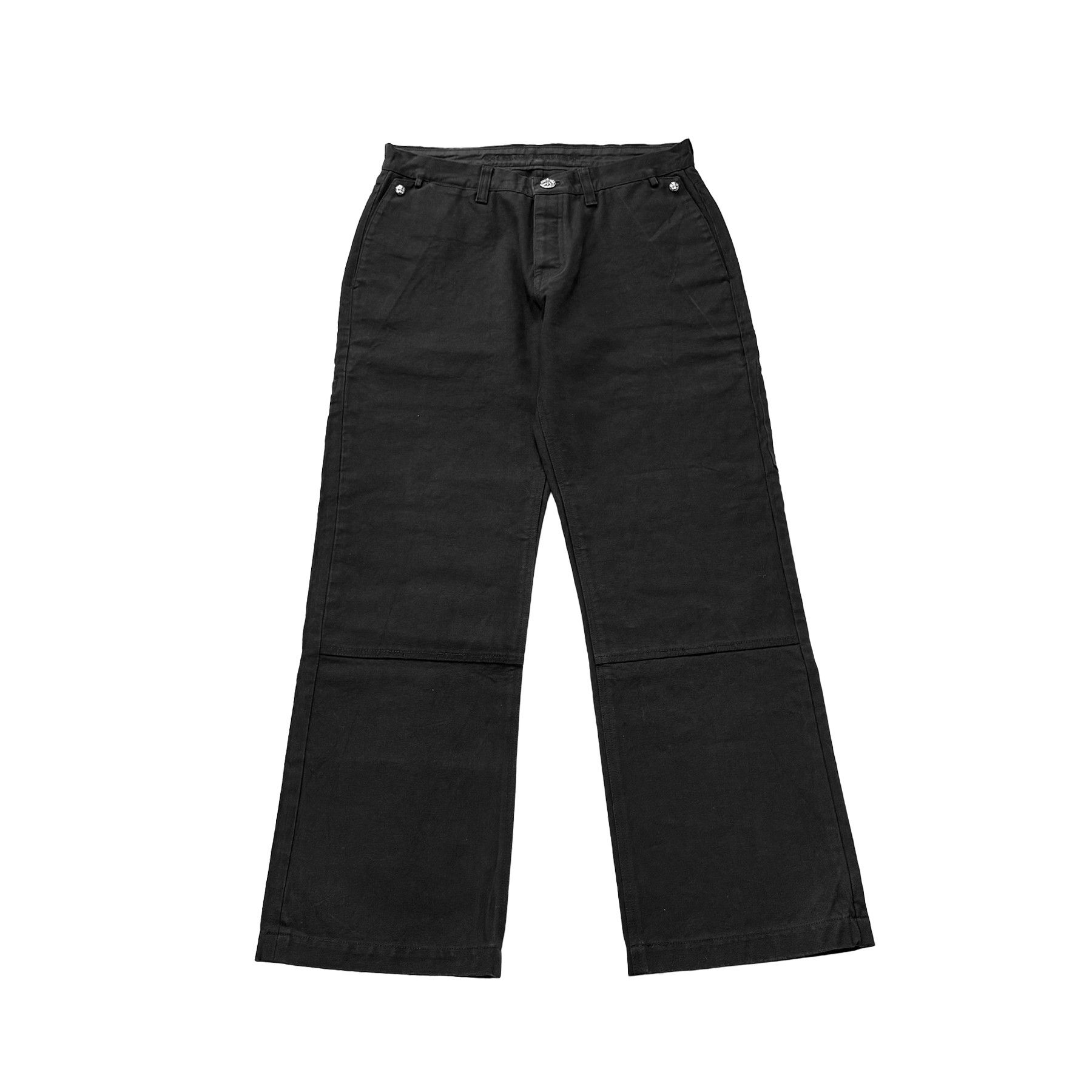 Chrome Hearts Chrome Hearts Black Cross Patch Leather Carpenter Pants Size 25" / US 0 / IT 36 - 1 Thumbnail