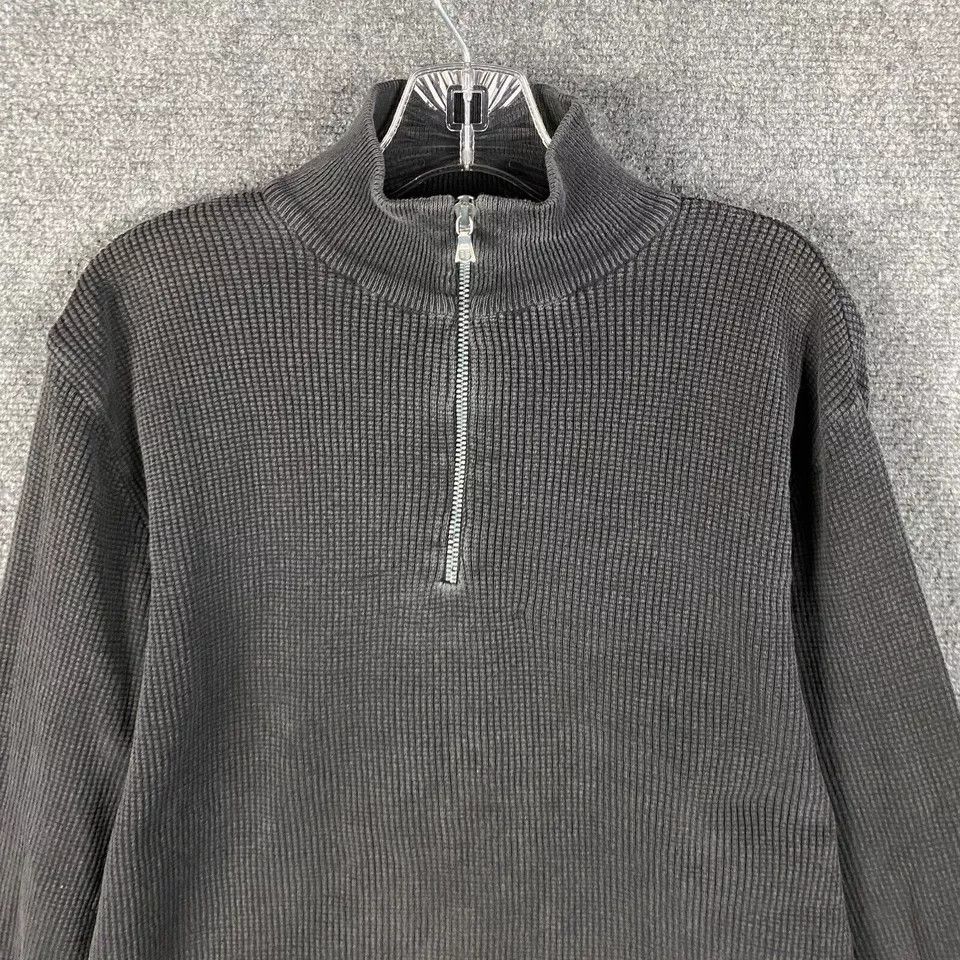 Other Polo Sport 1/4 Zip Pullover Waffle Knit Men's Large Gray L Size US L / EU 52-54 / 3 - 2 Thumbnail