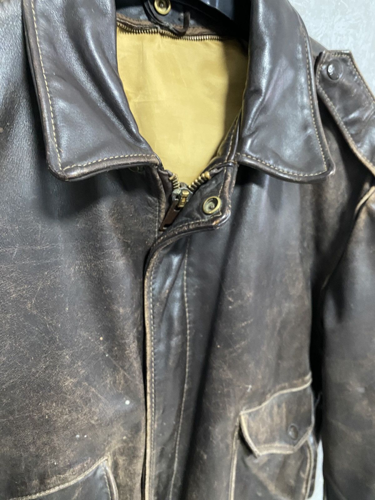 Schott GENUINE VINTAGE 70s SCHOTT IS 674 MS LEATHER FLIGHT JACKET Size US M / EU 48-50 / 2 - 5 Thumbnail