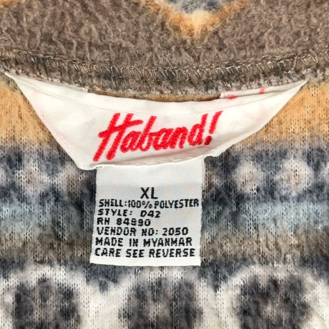 Haband VINTAGE Haband Southwest Jacket Womens XL Fleece Brown Orange Aztec 90s Geometric Casual Workwear Size XL / US 12-14 / IT 48-50 - 4 Thumbnail