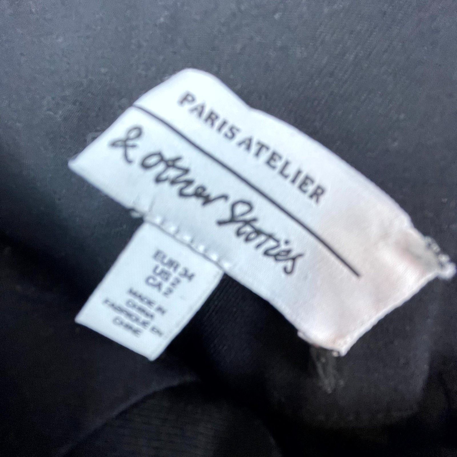 & Other Stories & Other Stories Pants Womens 2 Black High Rise Pleated Wide Size 26" / US 2 / IT 38 - 7 Thumbnail
