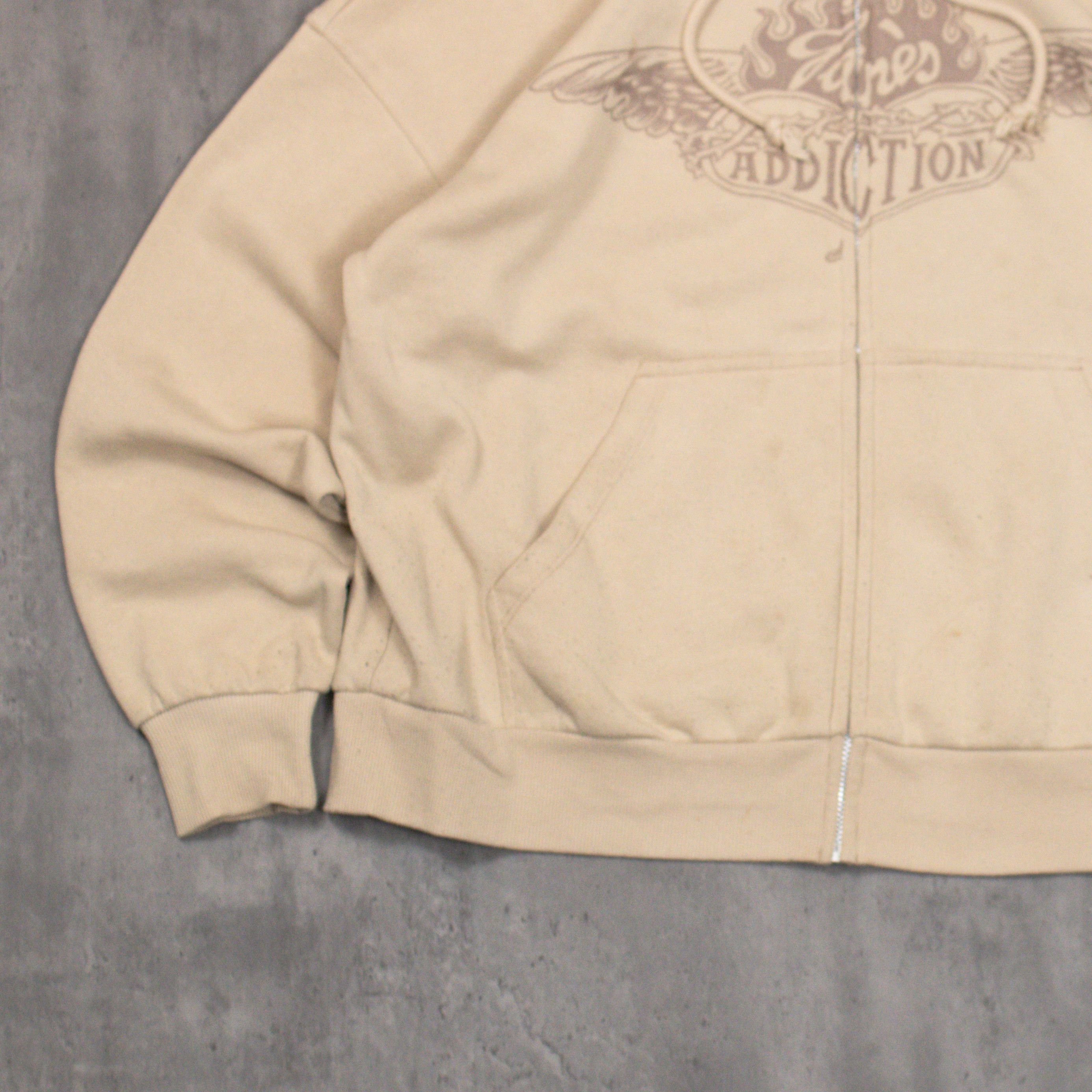 Jane's Addiction H&M Janes Addiction Y2K Style Tan Cram Zip Hoodie Size US L / EU 52-54 / 3 - 3 Thumbnail